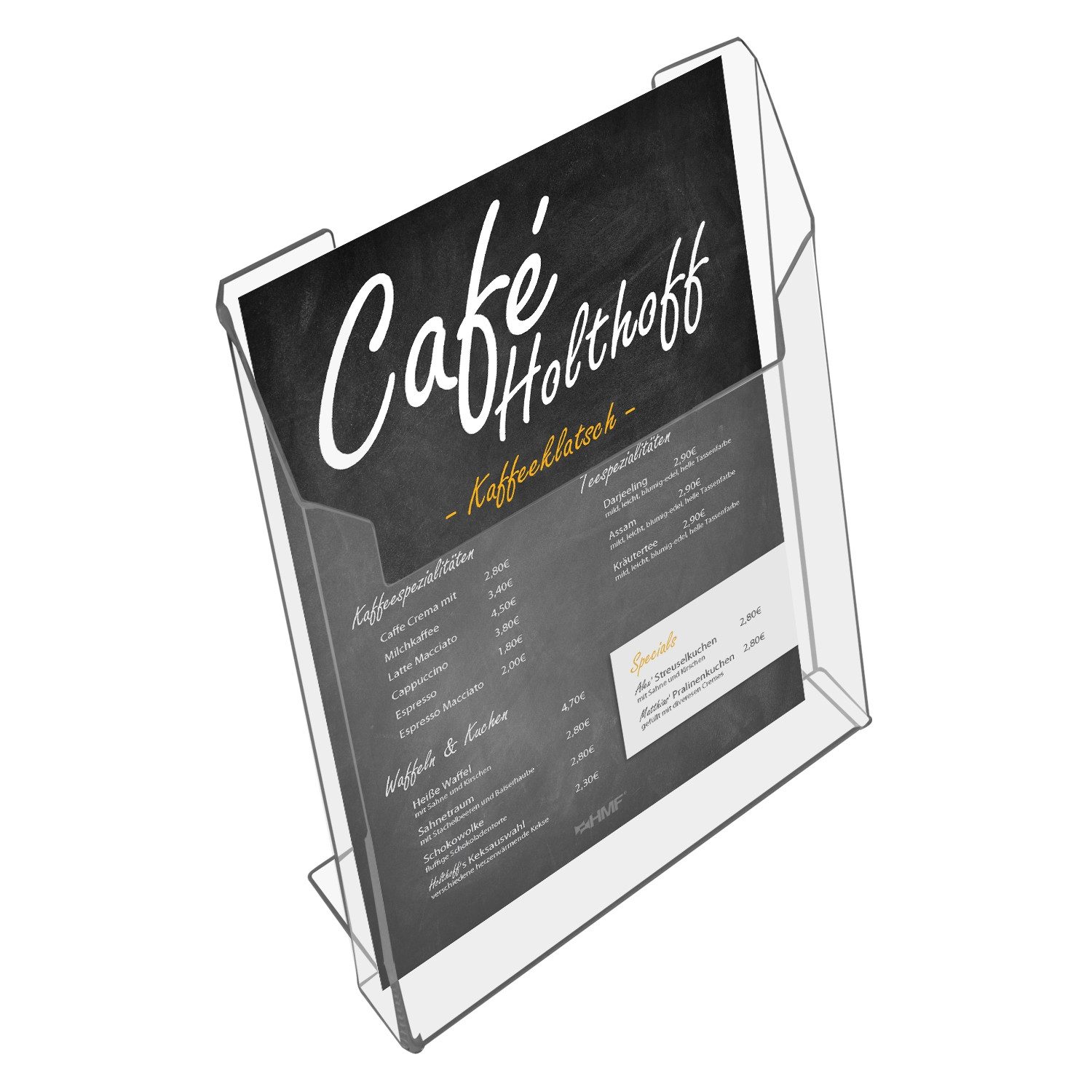 HMF Zeitungsständer Acryl Prospekthalter, DIN A4 günstig online kaufen