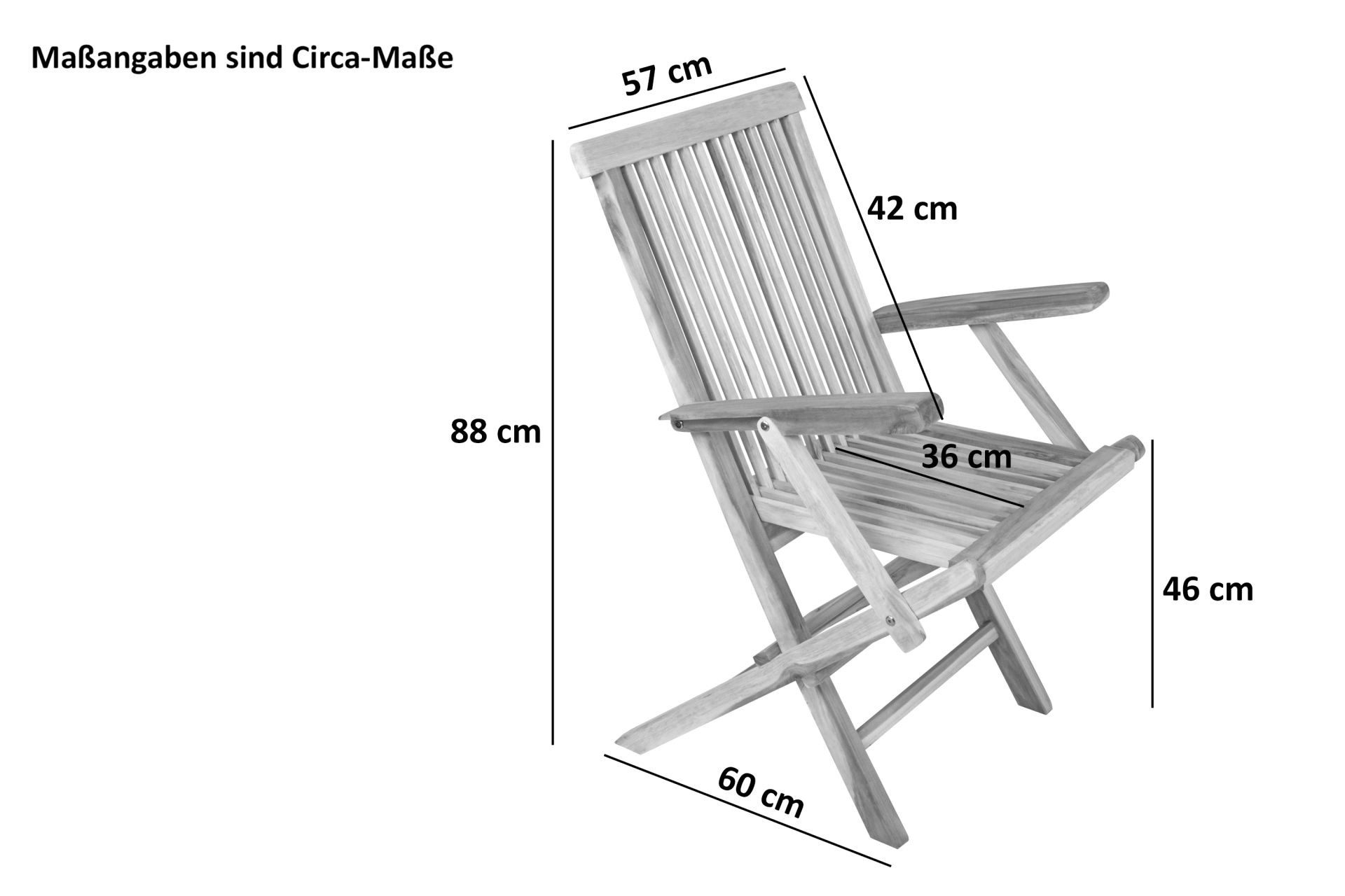 Trelevo® Gartenstuhl Inca, Klappstuhl aus Teakholz, günstig online kaufen