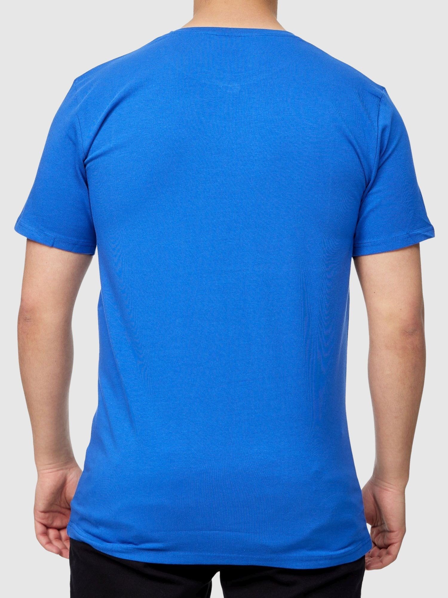 John Kayna T-Shirt Polo (Shirt Poloshirt Shirt Casual T für John Tee, Fitness Tshirt Blau Tee Kurzarmshirt Polo Herren T-Shirt Freizeit 1-tlg) Kayna Männer