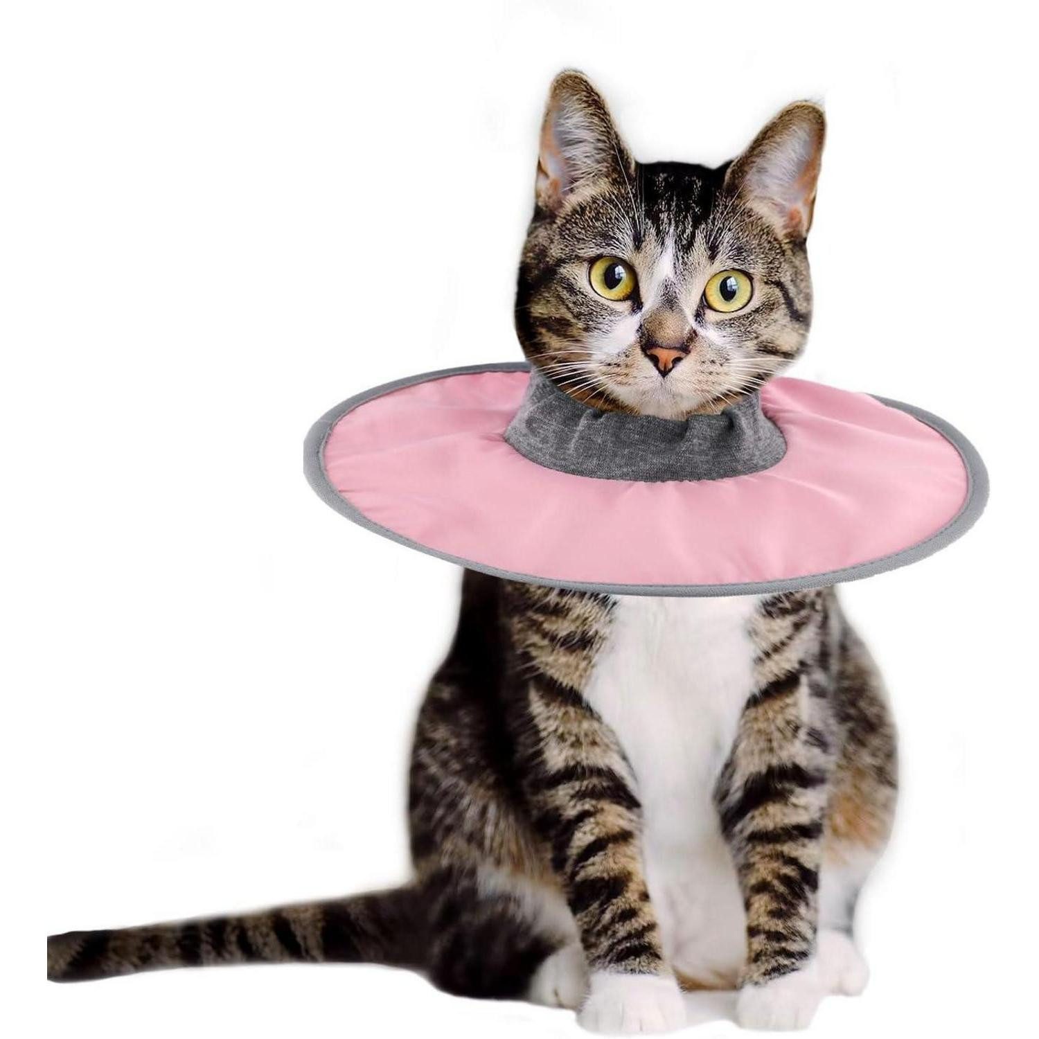 SAVITA Schutzkragen Katzen Genesungshalsband Verstellbar Wasserdicht Rosa Welpen Halsband