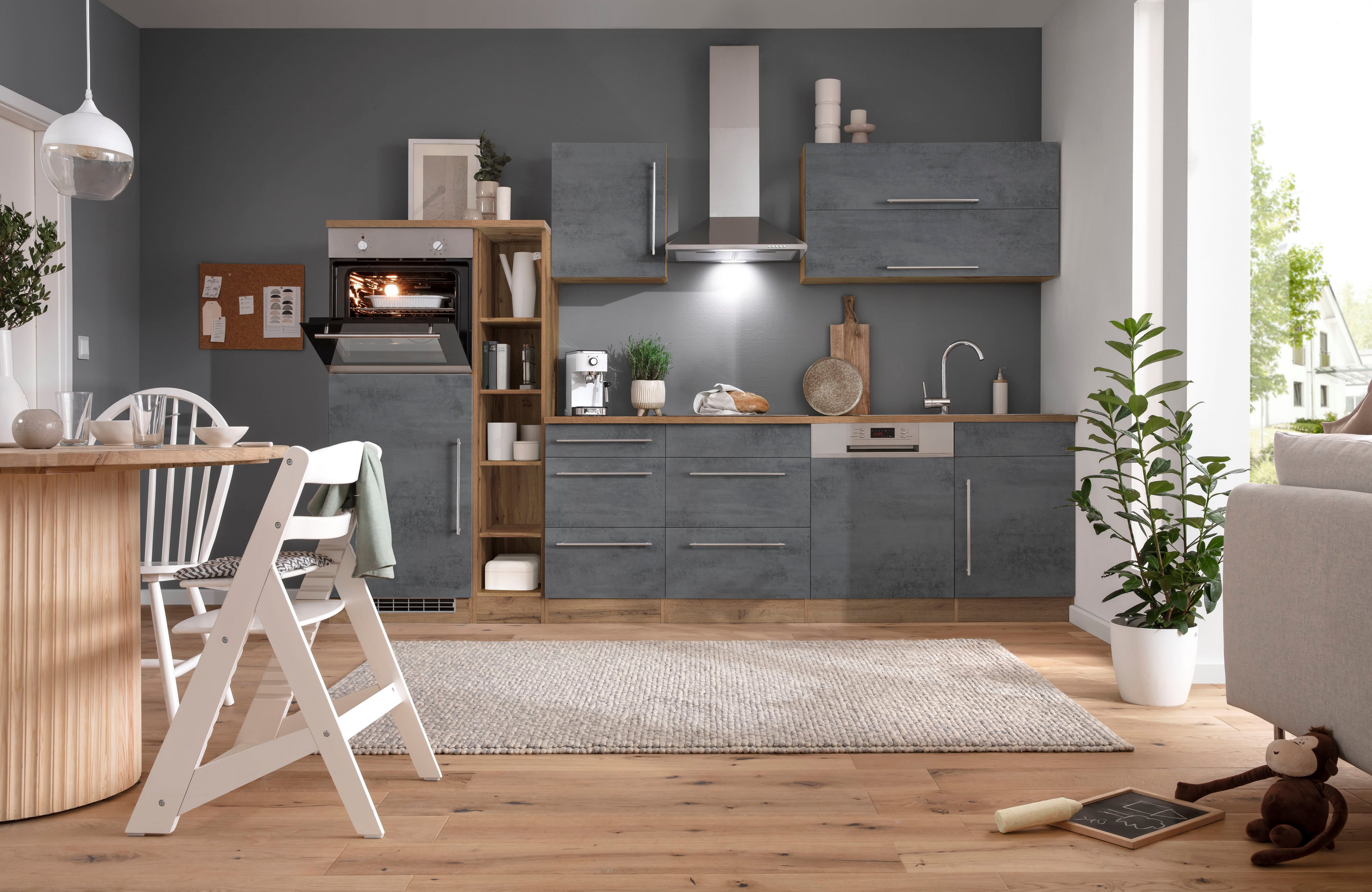 KOCHSTATION Küchenzeile KS-Samos, Breite 310 cm, günstig online kaufen