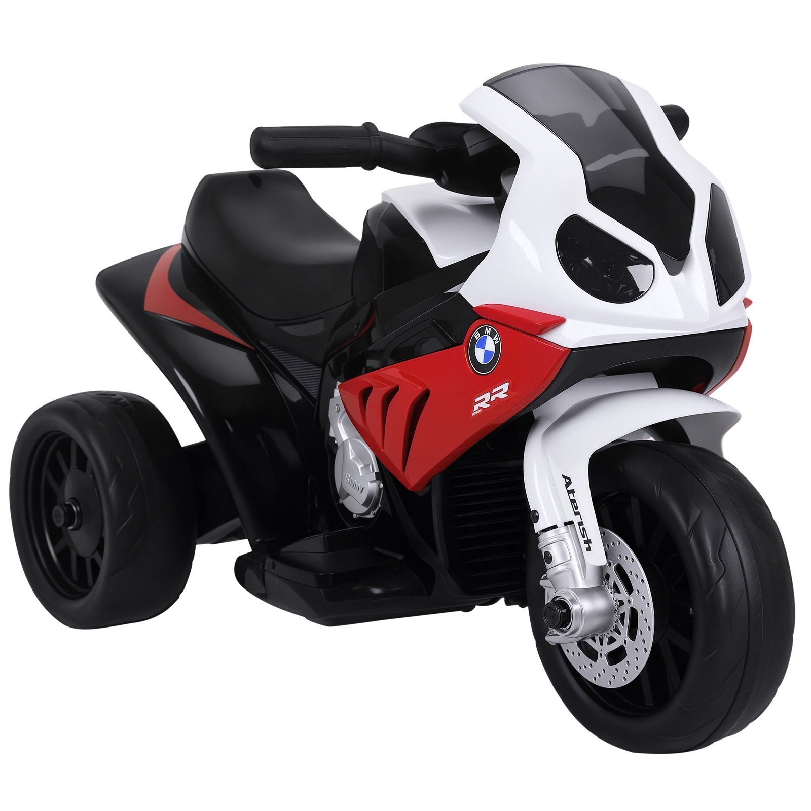 HOMCOM Elektro-Kindermotorrad BMW S1000RR Elektromotorrad mit Scheinwerfer, 2,5 km/h für Kinder, Belastbarkeit 20 kg, (1-tlg), L66 x B37 x H44 cm