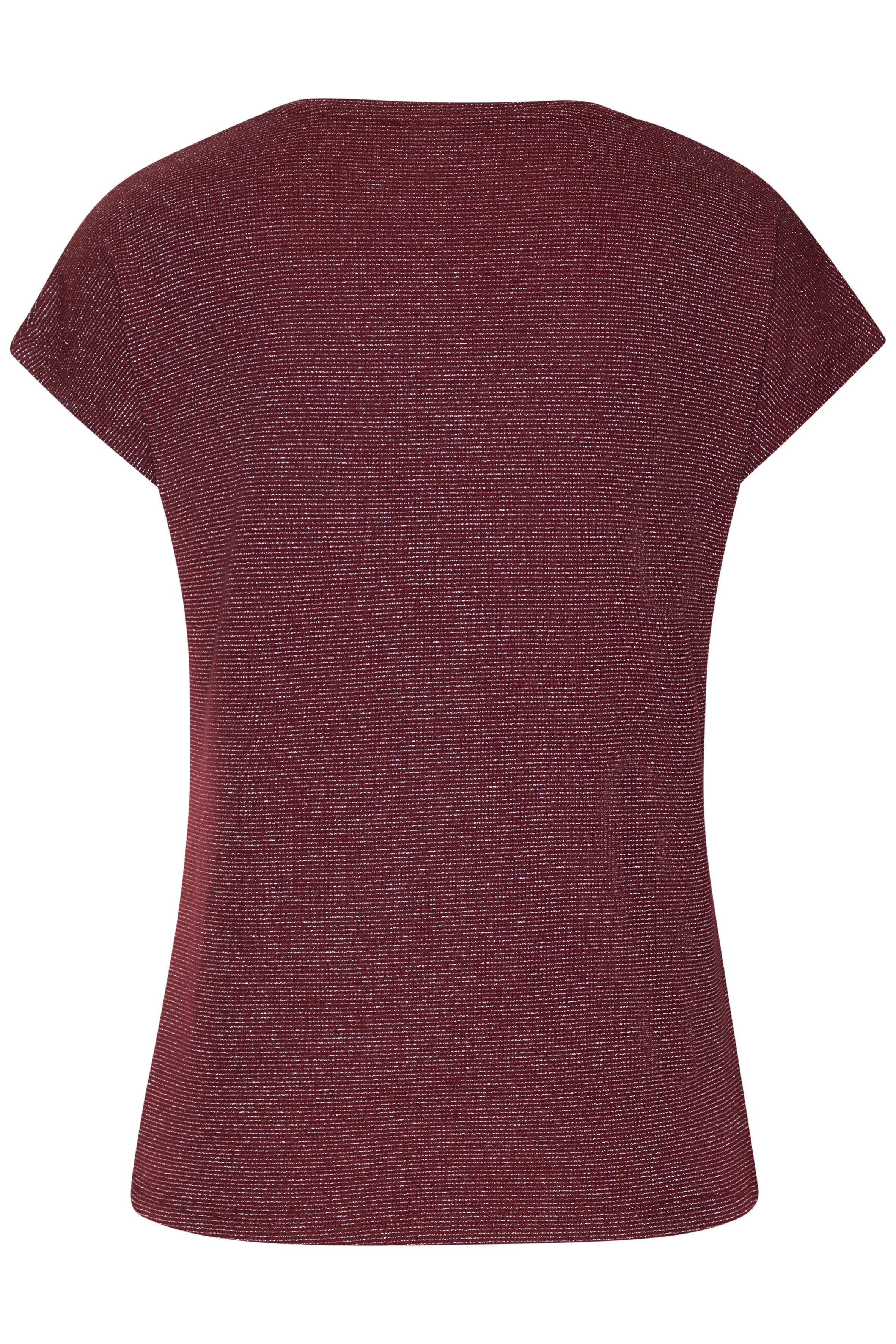 LASCANA Kurzarmshirt mit silberfarbenem Glitzereffekt aus pflegeleichter Qualität mit Viskose