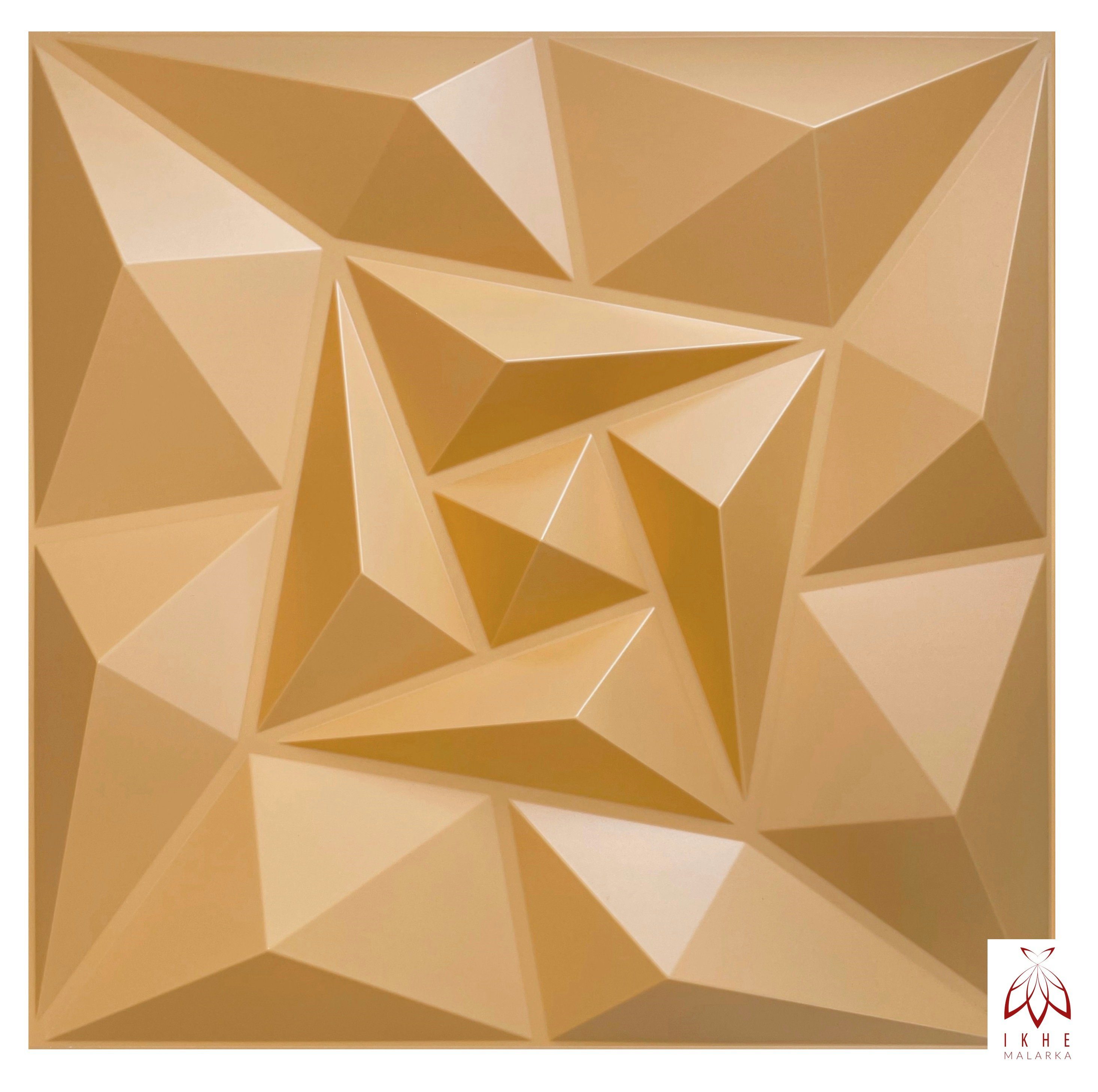 Wandpaneel Uni WallFace 24955 RATTAN 20 Gold Wandverkleidung geprägt 3D  glänzend selbstklebend gold 2,6 m2