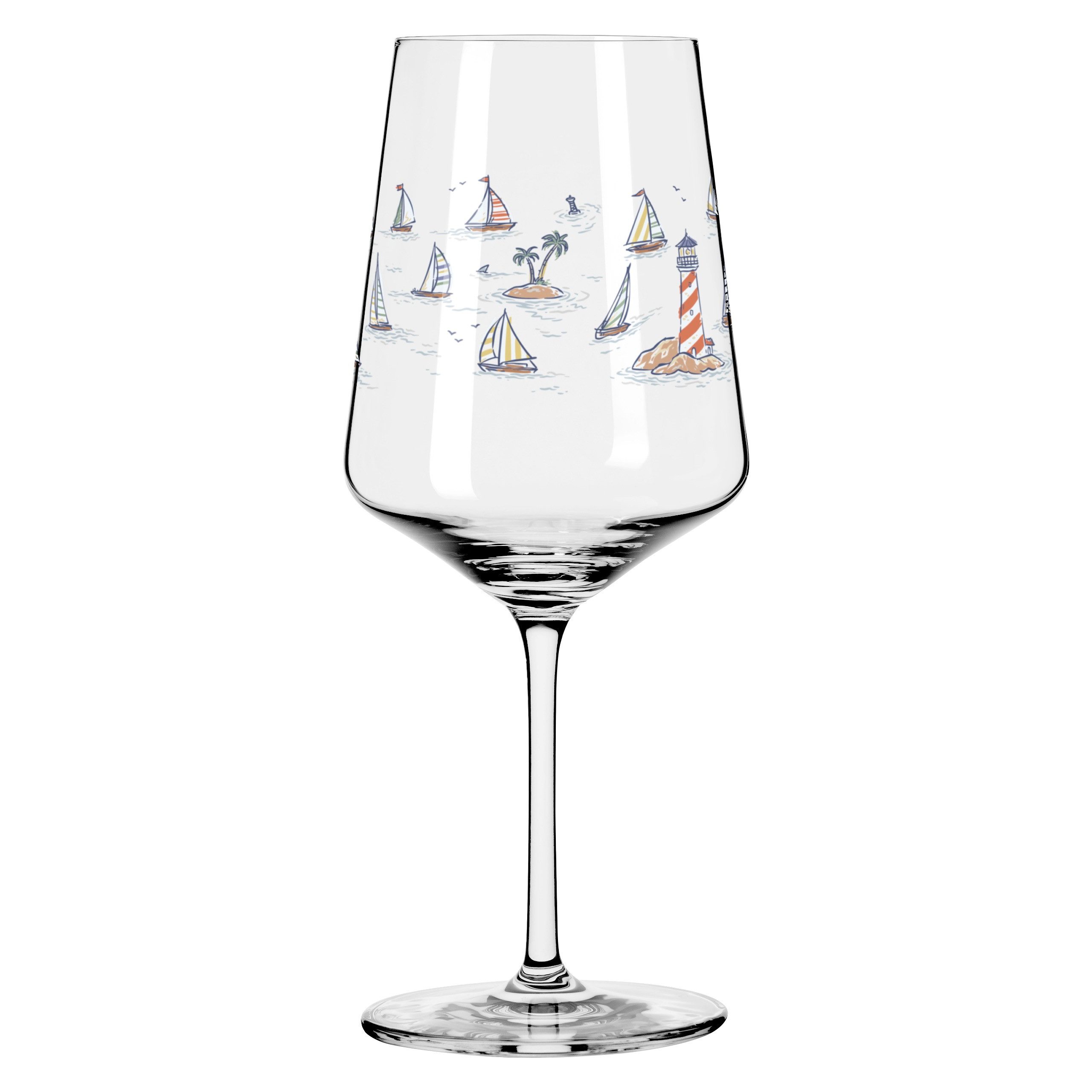 Dekomiro Weinglas 2er Set Ritzenhoff Cocktailglas Entdecker Segeln mit Dekomiro Glastuch, 2-tlg., Glas