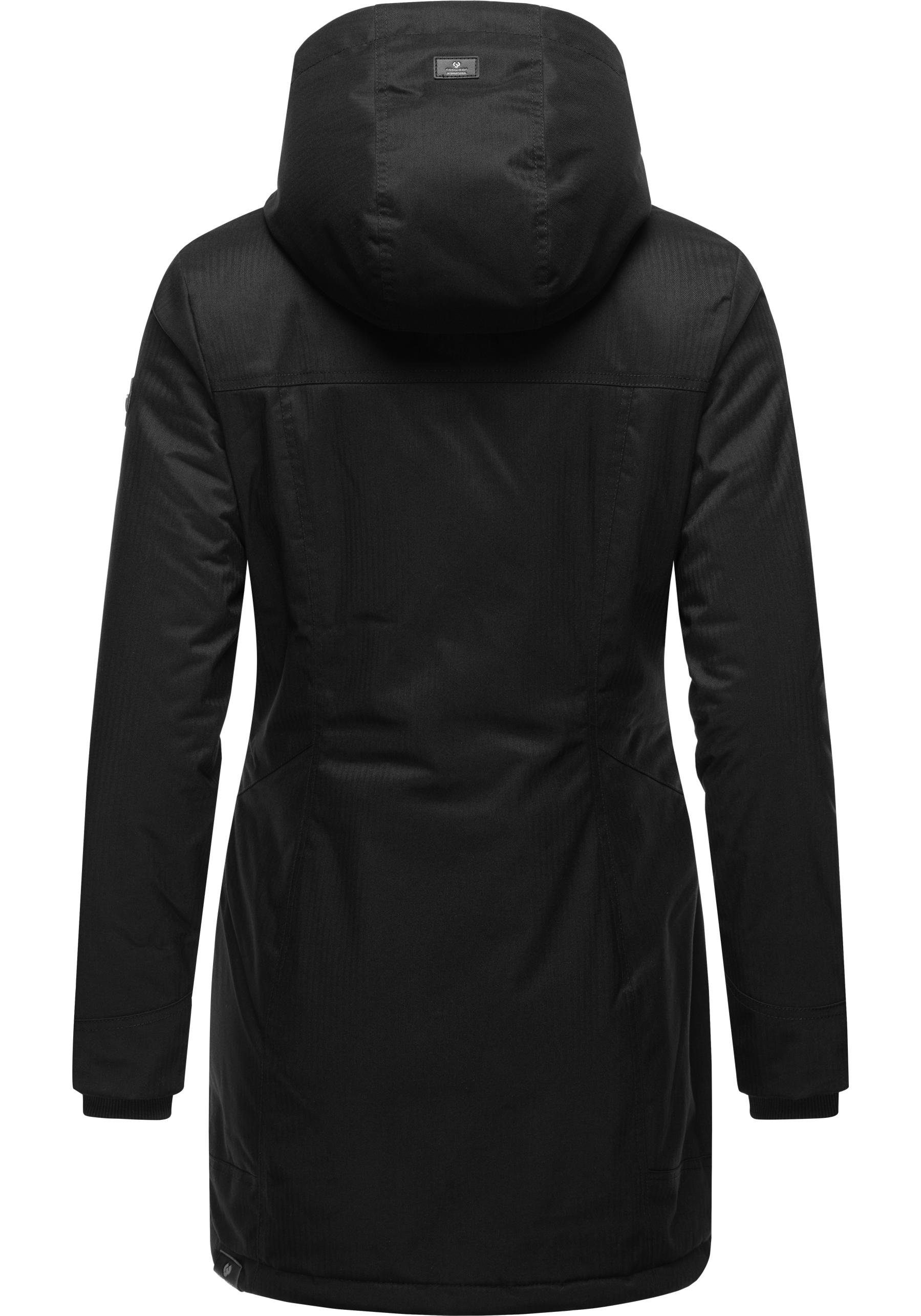 Ragwear Winterjacke Tunned stylischer Winterparka mit Teddyfell Innenfutter
