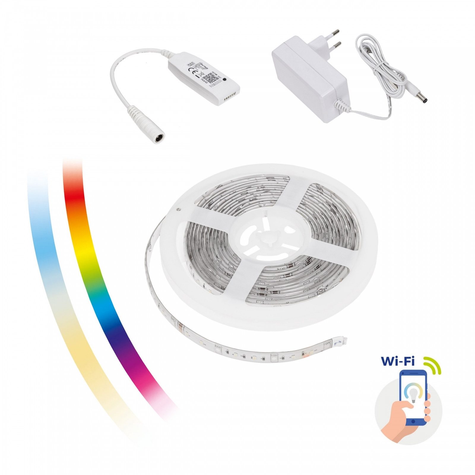 Spectrum LED-Streifen Streifen 17W Strip 5m 1200lm bunt RGB + Warm Kalt 3000K-6000K DIMMBAR, DIMMBAR, SMART Home, Bunt, CCT