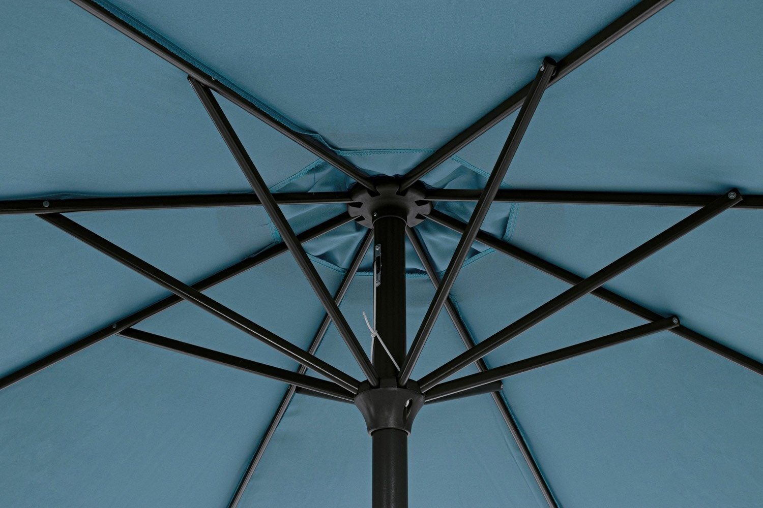Thumbnail - Bizzotto Sonnenschirm KALIFE, Blau, Ø 300 cm, Aluminium, Kippfunktion, Polyesterschirm