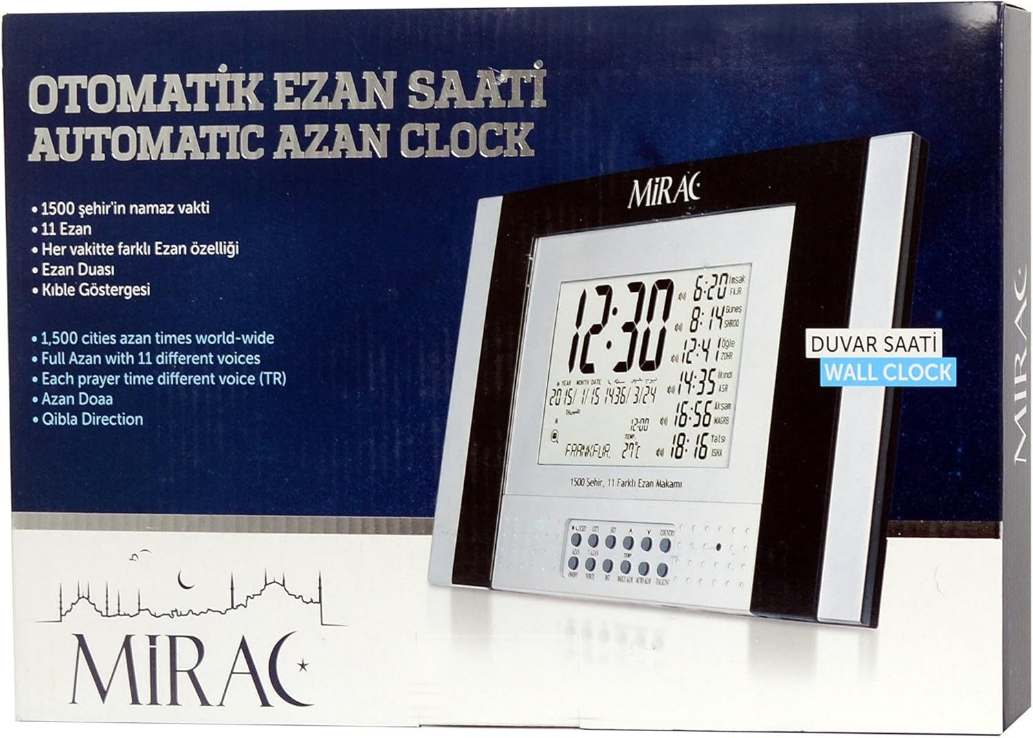 SHOV Wanduhr Mirac Wand Azan Uhr günstig online kaufen