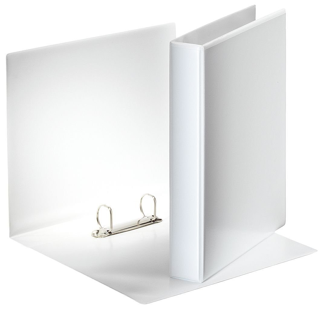 ESSELTE Ringbuchmappe Ringbuch Präsentation, mit Taschen, A4, PP, 2 Ringe, 30 mm, weiß