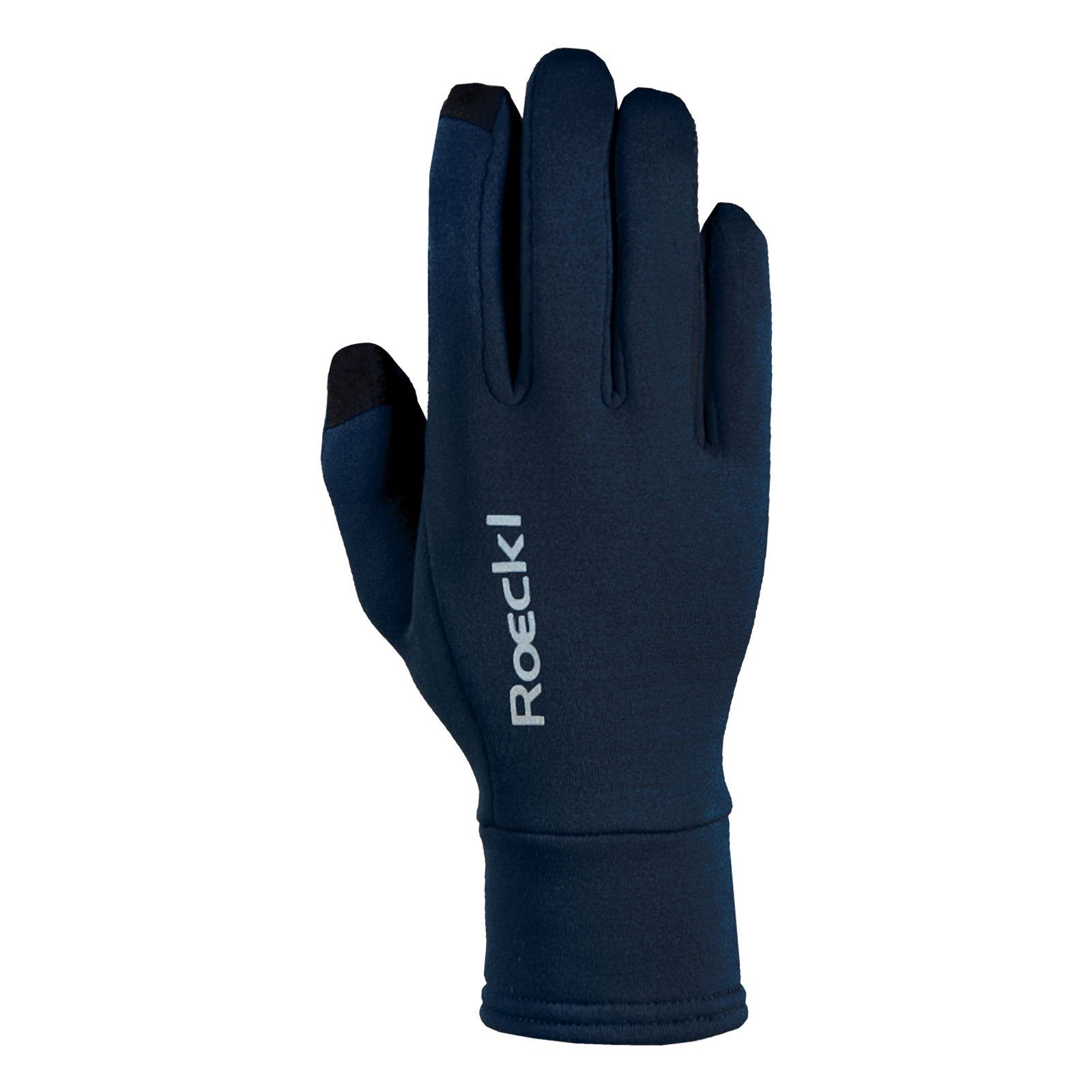 Roeckl SPORTS Fleecehandschuhe Kailash mit vielen ROECKL-Logos bestückte, silikonisierte Innenhand