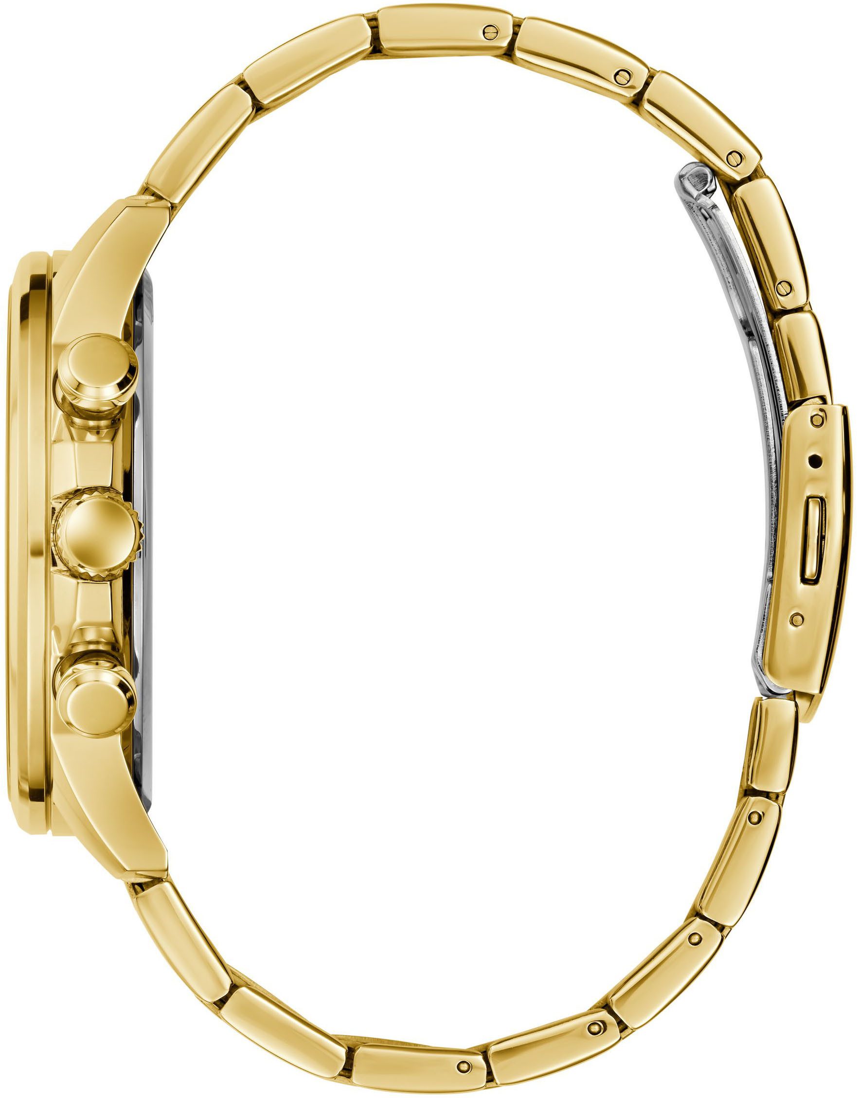 Guess Multifunktionsuhr WALKER GW0900G2, Quarzuhr, Armbanduhr, Herrenuhr, Datum, Wochentag, Edelstahlarmband