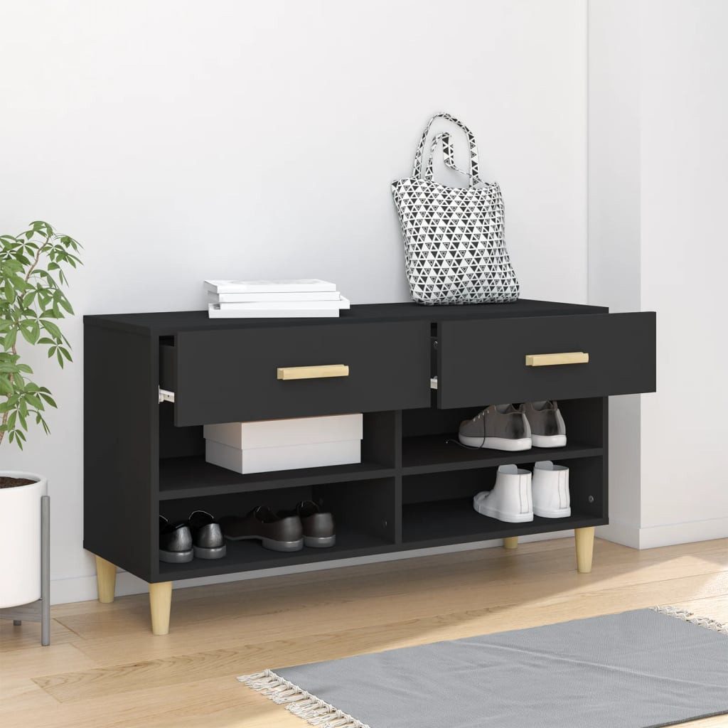 vidaXL Schuhregal Schuhschrank Schwarz 102x35x55 cm günstig online kaufen