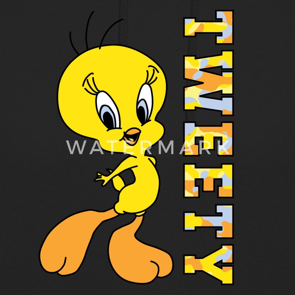 Spreadshirt Hoodie Looney Tunes Tweety Camouflage Unisex Hoodie (1-tlg)