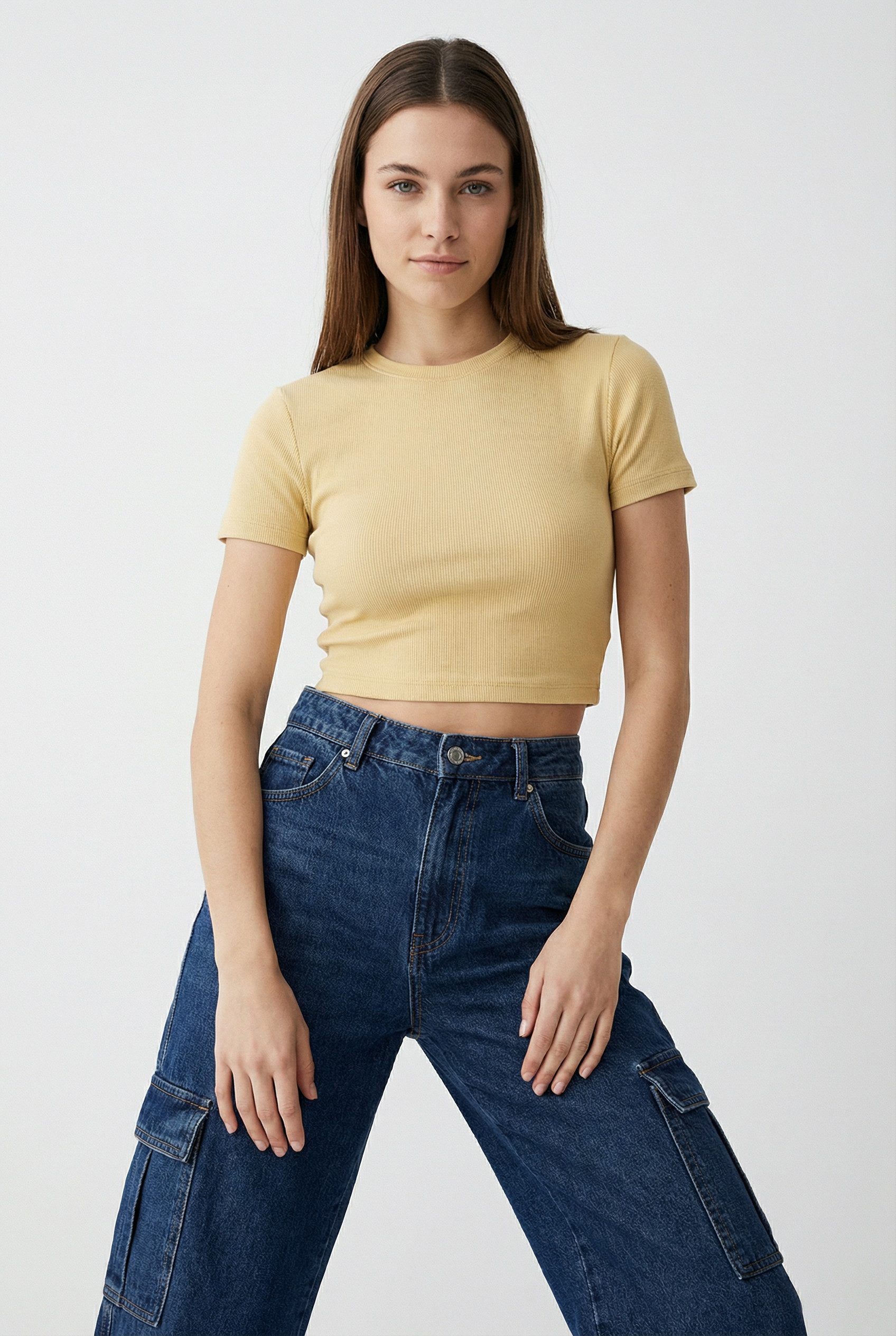 ONLY Kurzarmshirt ONLBETTY S/S O-NECK SHORT TOP CC JRS softe Jerseyqualität