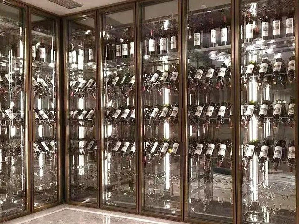 Xlmoebel Weinschrank Weinschrank Weinkühlschrank Schaukasten Weinmöbel Vitrine (1-St) Made in Europa