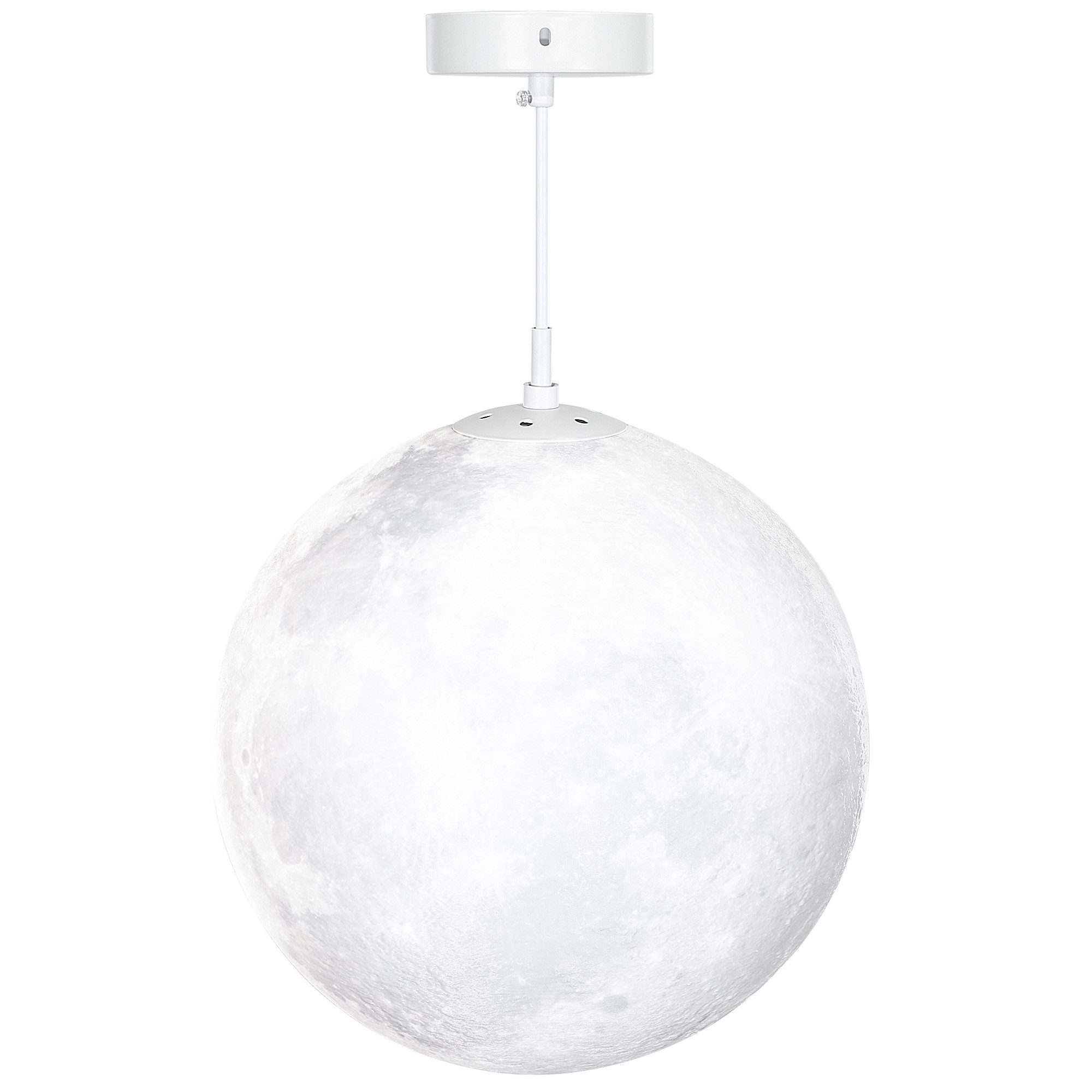 DOPWii Hängeleuchte Mondlampe, 3D-Druck, App-Steuerung, Musik-kompatibel, Lüster, Verschiedene Licht modi, lampe Ø30cm mit Tuya App,RGB+CCT, E27-Fassung