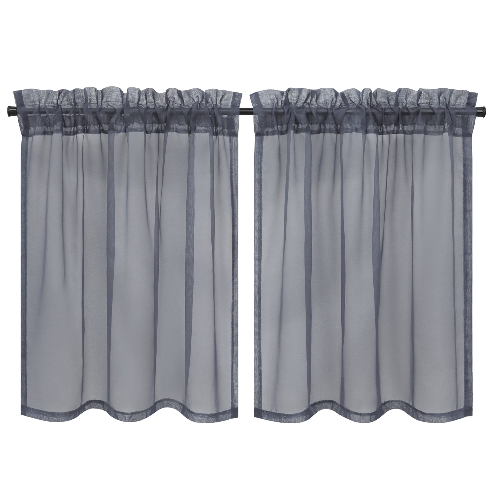 Joyswahl Scheibengardine (2 St), Stangendurchzug, transparent, Voile Kurzst günstig online kaufen