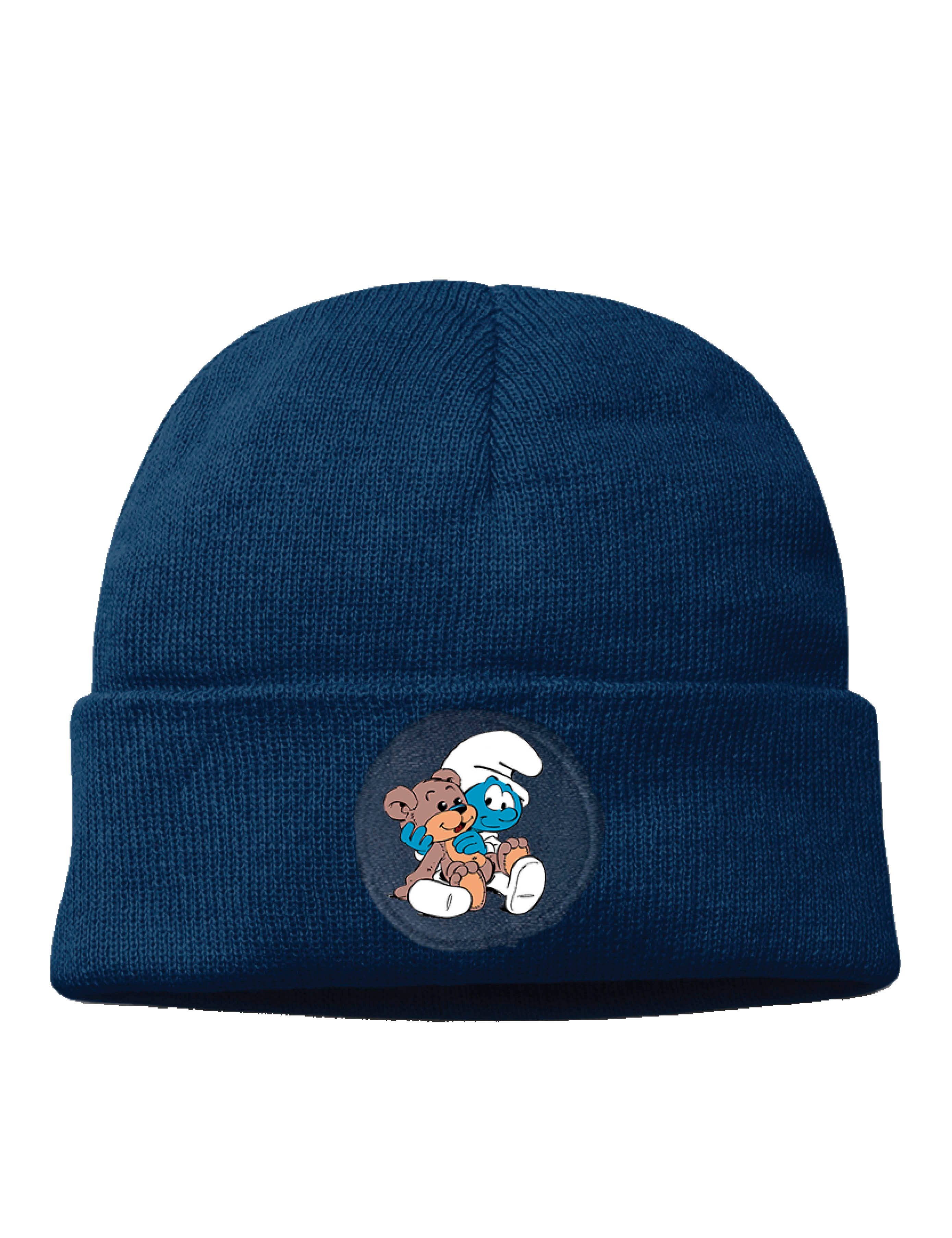 Youth Designz Beanie Damen Baby Schlumpf Beanie Mütze Wintermütze für Frauen mit Retro Fun Print als Statement Geschenk