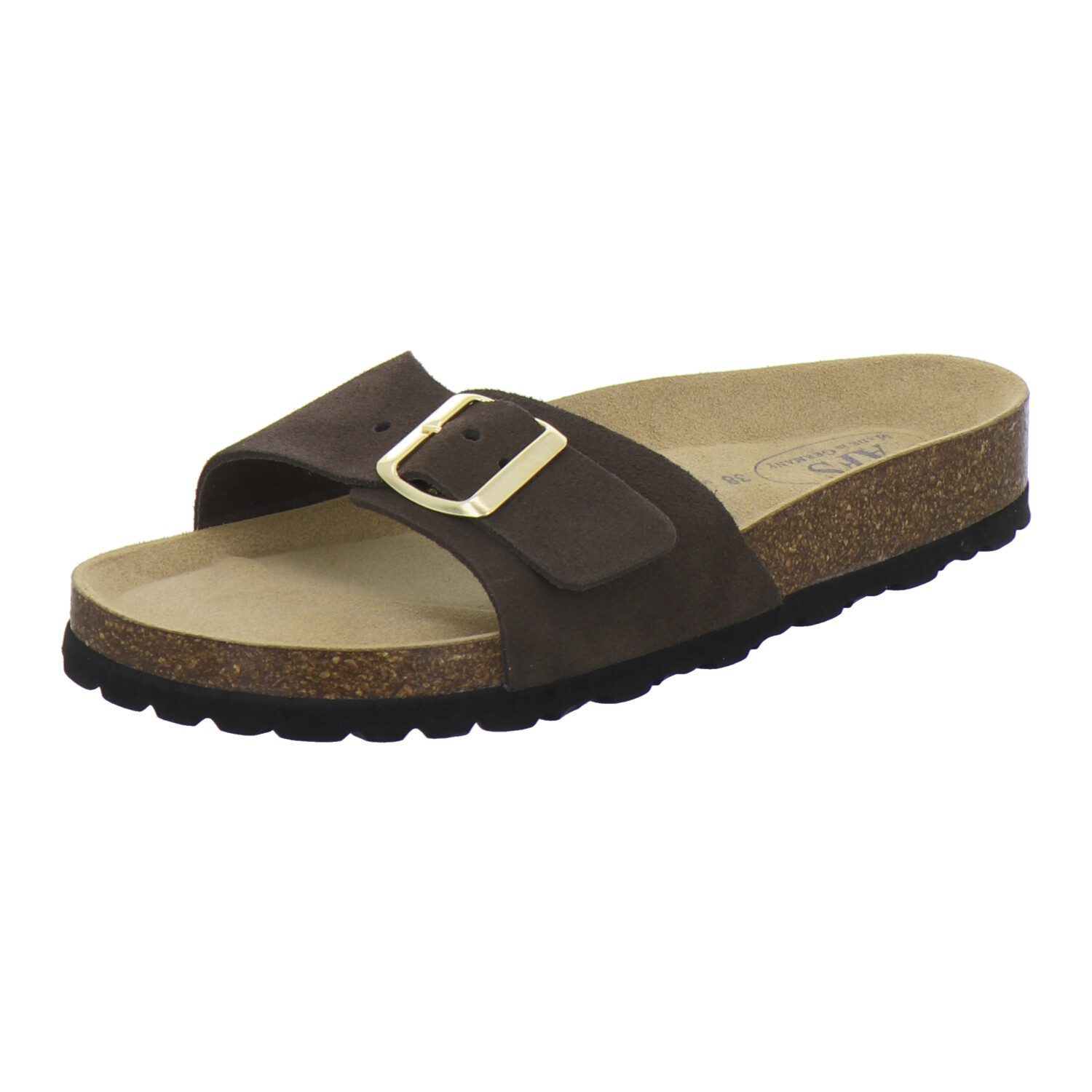 AFS-Schuhe 211276 Sommer Pantolette für Damen mit Fußbett, bequeme Sandalen aus Leder