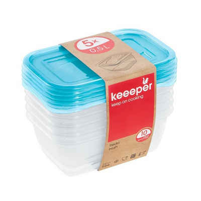 keeeper Frischhaltedose 3067263200000, Set von Lebensmittelbehältern 5x500 ml Fredo Fresh