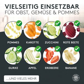 EDELFELD Gemüsemesser Wellenschneider für Pommes, Obst & Gemüse, Spülmaschinenfestes Wellenmesser aus Edelstahl
