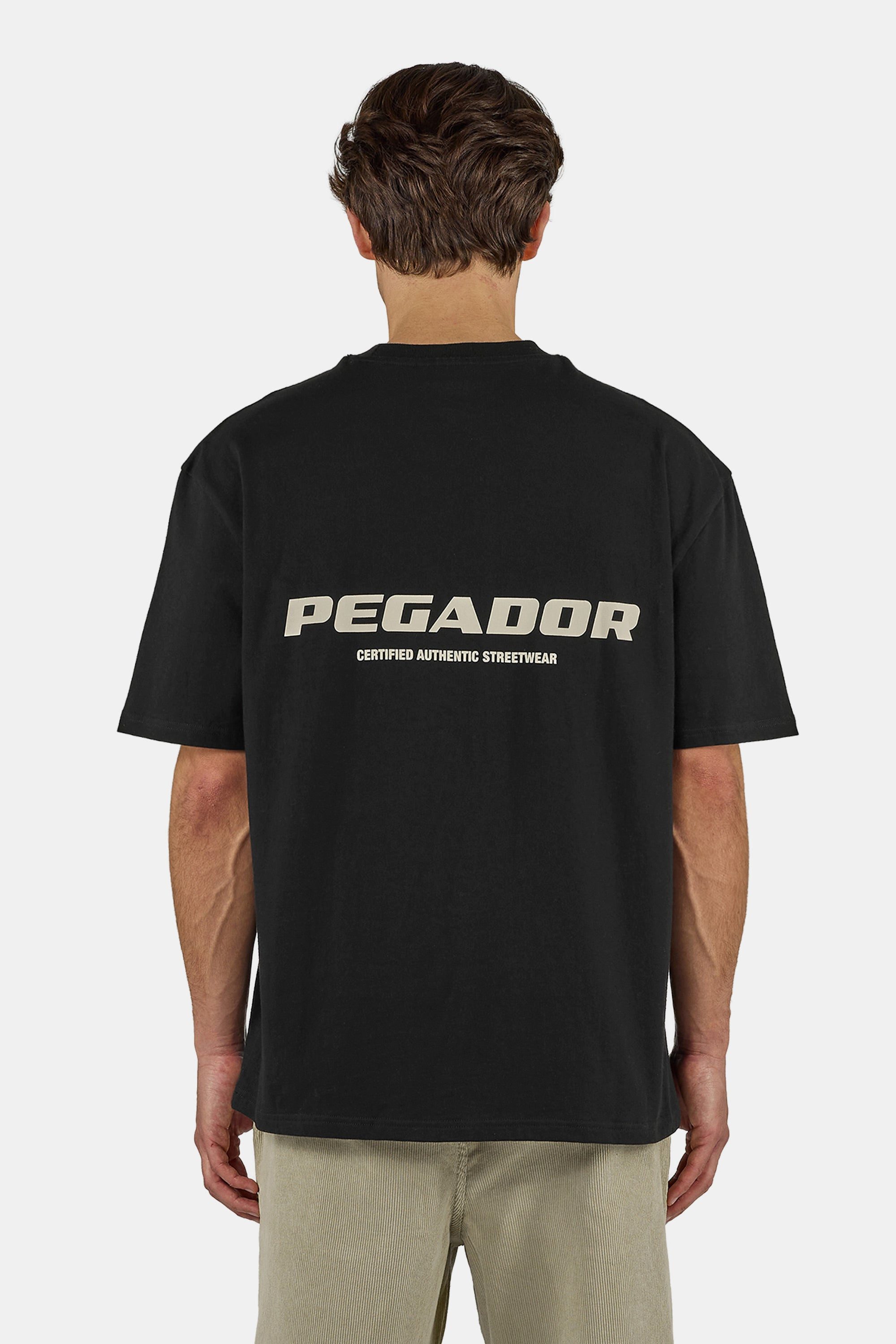 PEGADOR Rundhalsshirt COLNE LOGO OVERSIZED TEE Baumwolle, oversize