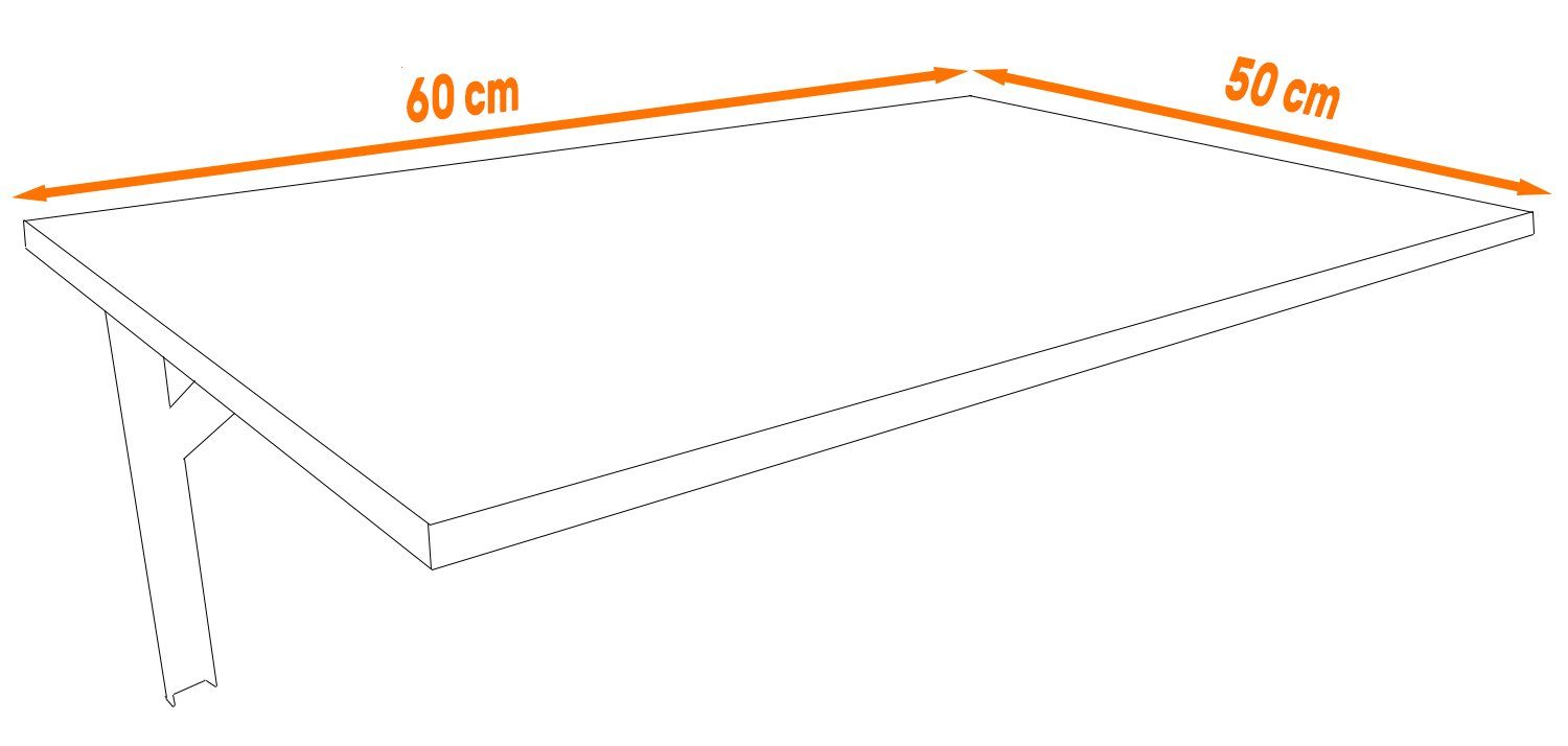 AKKE 2mm Wandklapptisch Klapptisch, PVC Schreibtisch Küchentisch Vanille Wandtisch Hängetisch