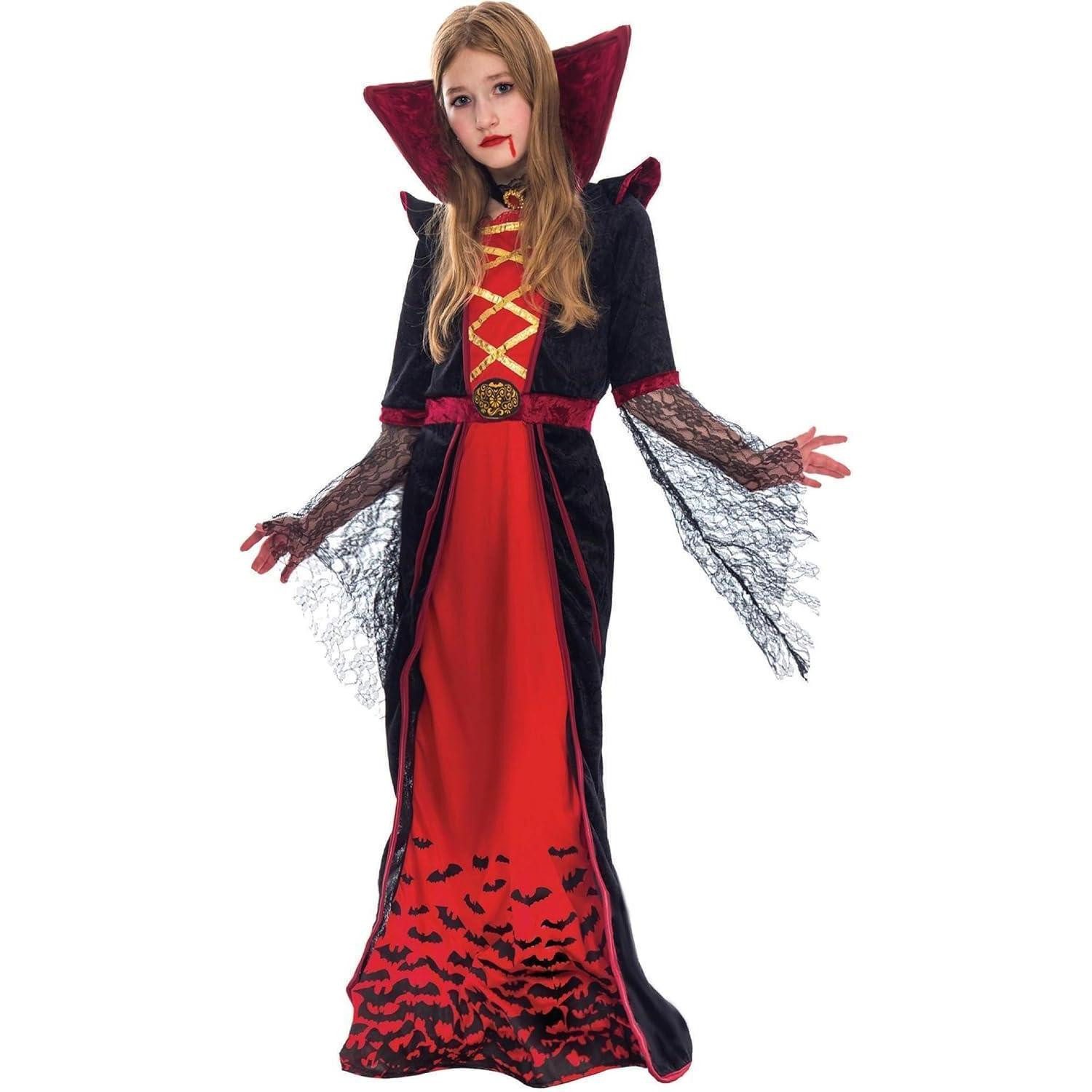 Vampir-Kostüm Kostüm Vampirin Mädchen Halloween Set Queen Party X Large 12 14 Jahre