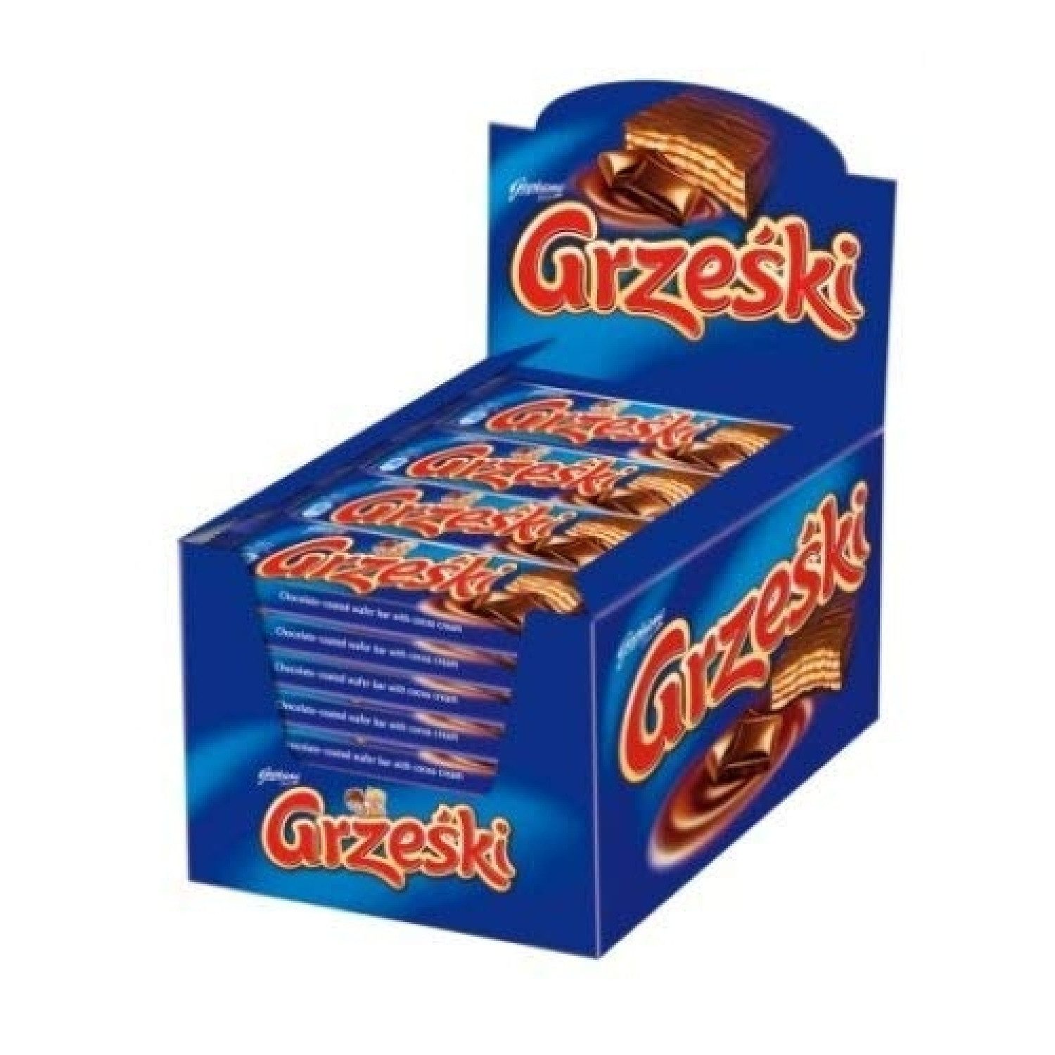 Goplana Süßigkeit 36 x Grzeski-Waffeln geschichtet mit Kakaocreme in Schokolade 36g, 36 x