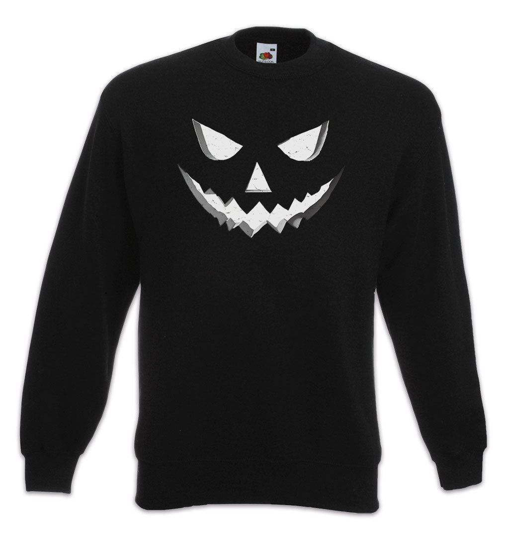 Sweatshirt Pumpkin Face A2 Sweatshirt Kürbis Gesicht Laterne Halloween Horror