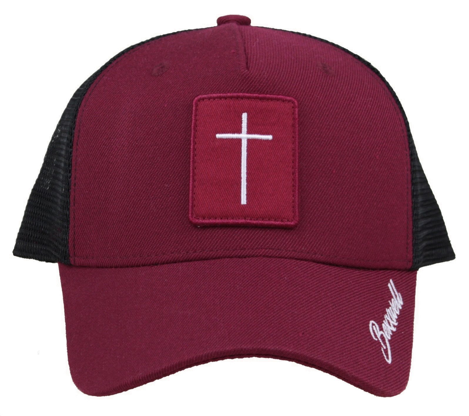 Bexxwell Trucker Cap mit Kreuz-Patch (optimale Passform, Unisex)