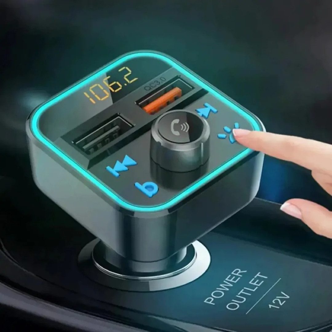 Bluetooth FM-Sender Schnellladegerät mit Audio- und MP3-Wiedergabe KFZ-Transmitter