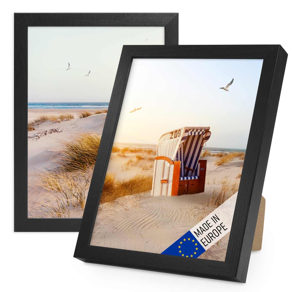 PHOTOLINI Bilderrahmen 2er Set Massivholz-Rahmen Modern günstig online kaufen