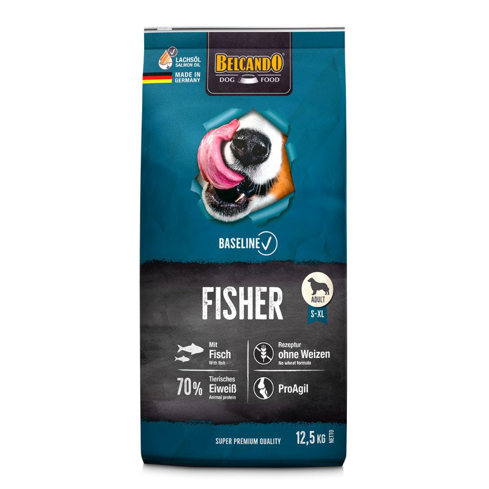 Belcando Baseline Fisher - Trockenfutter mit Fisch für aktive Hunde, Trockenfutter für: Hunde