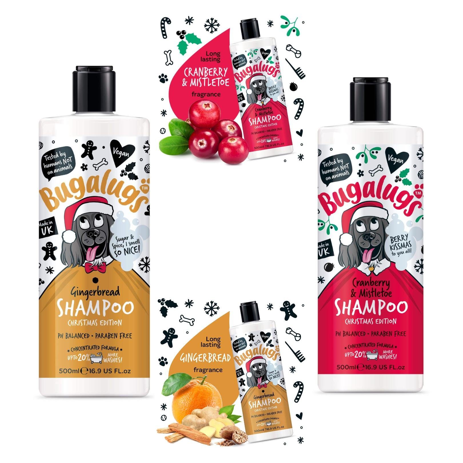 Tiershampoo Bugalugs Hundeshampoo Christmas Edition verschiedene Düfte