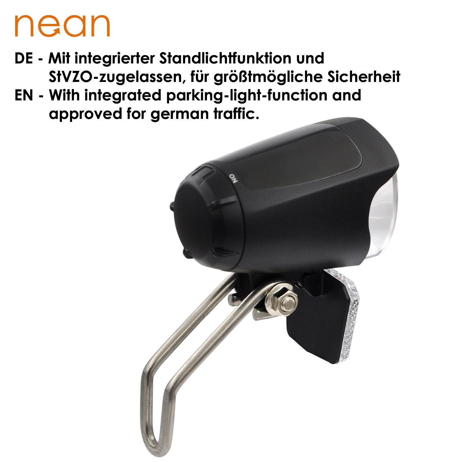 nean Fahrrad-Frontlicht E-Bike, mit Reflektor und StVZO-Zulassung