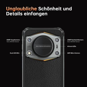 OUKITEL WP22[Außentelefon], 8GB RAM+256GB ROM, 10000 mAh Akku, Dual-SIM Smartphone (6,58 Zoll, 48 MP Kamera, Android 13, IP68, IP69K, MIL-STD-810H)