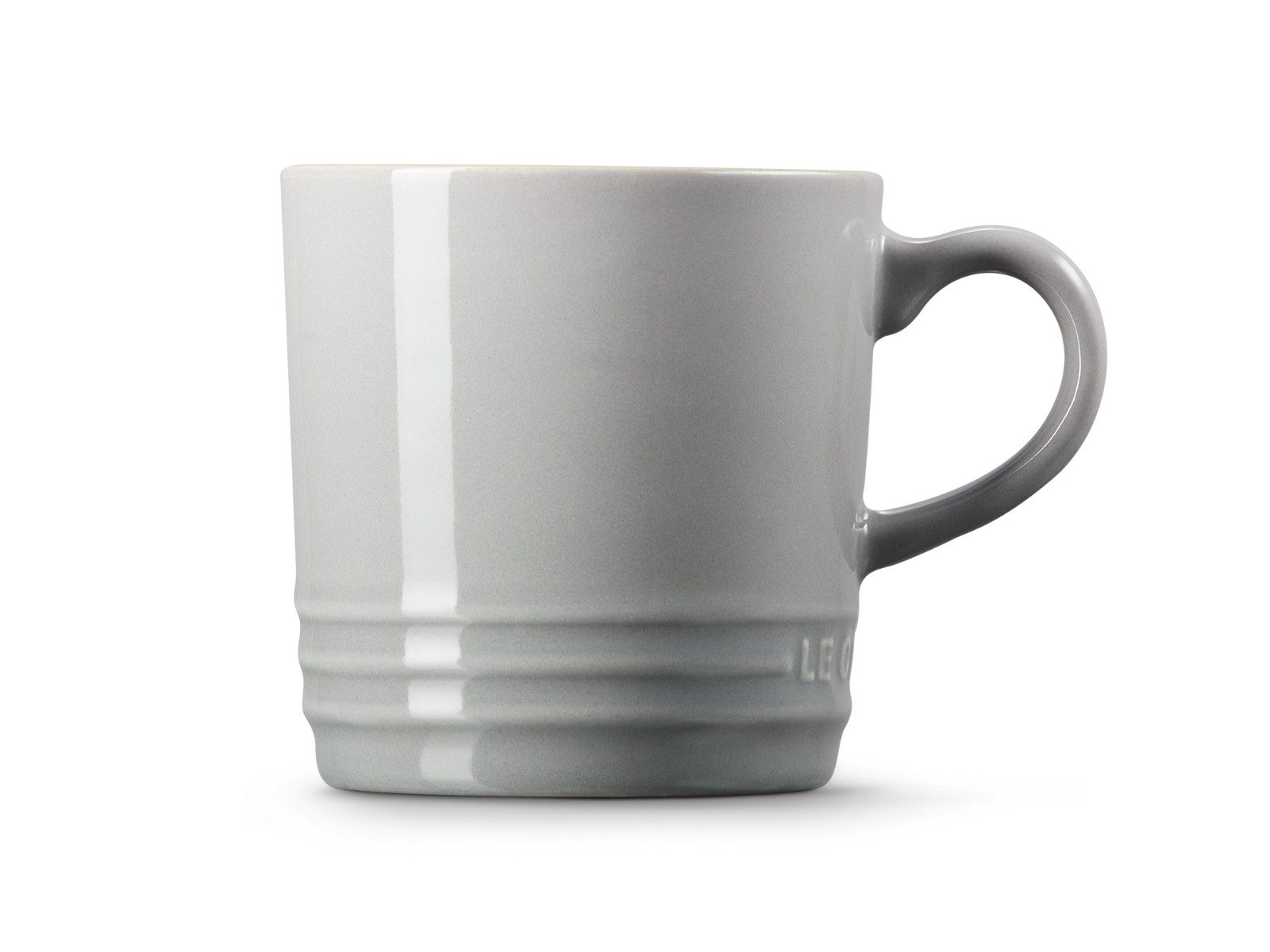 LE CREUSET Becher Becher mit Henkel perlgrau 0,1l, Steinzeug