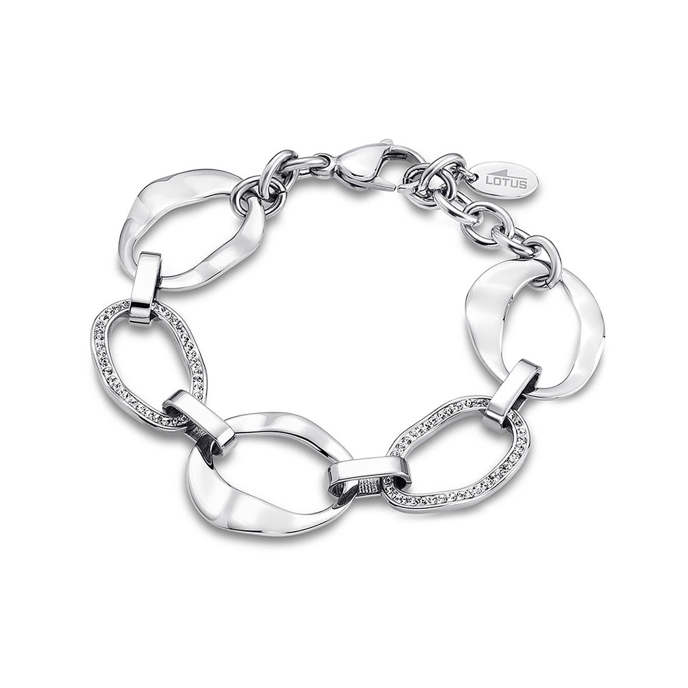 Lotus Style Edelstahlarmband Lotus Style Steine Armband silber (Armband), Браслеты für Damen Edelstahl (Stainless Steel)