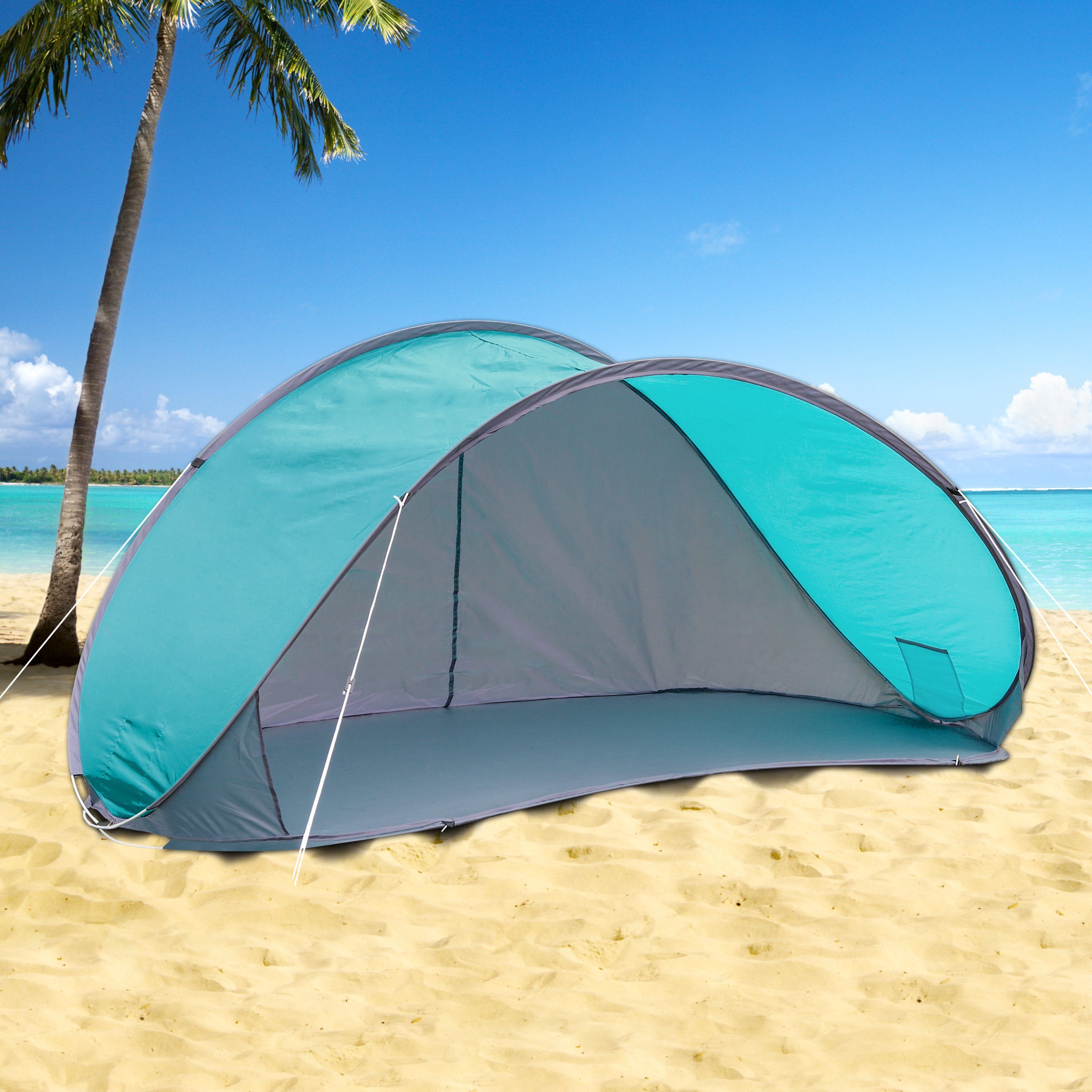 Haushalt International Strandmuschel XL-Pop-Up-Strandmuschel UV-Schutz 50+ günstig online kaufen