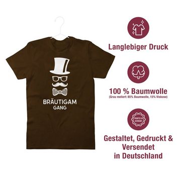 Shirtracer T-Shirt Bräutigam Gang Hipster Team Groom JGA Männer