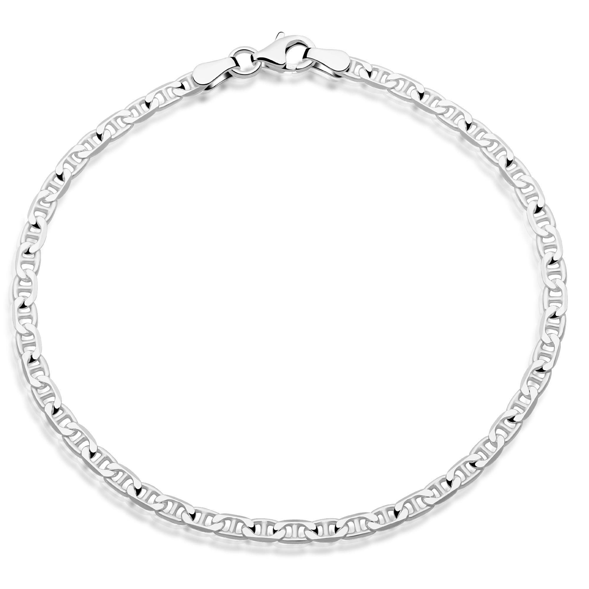 Silberarmband Stegpanzerarmband 3 mm 925er Sterling Silber Massiv