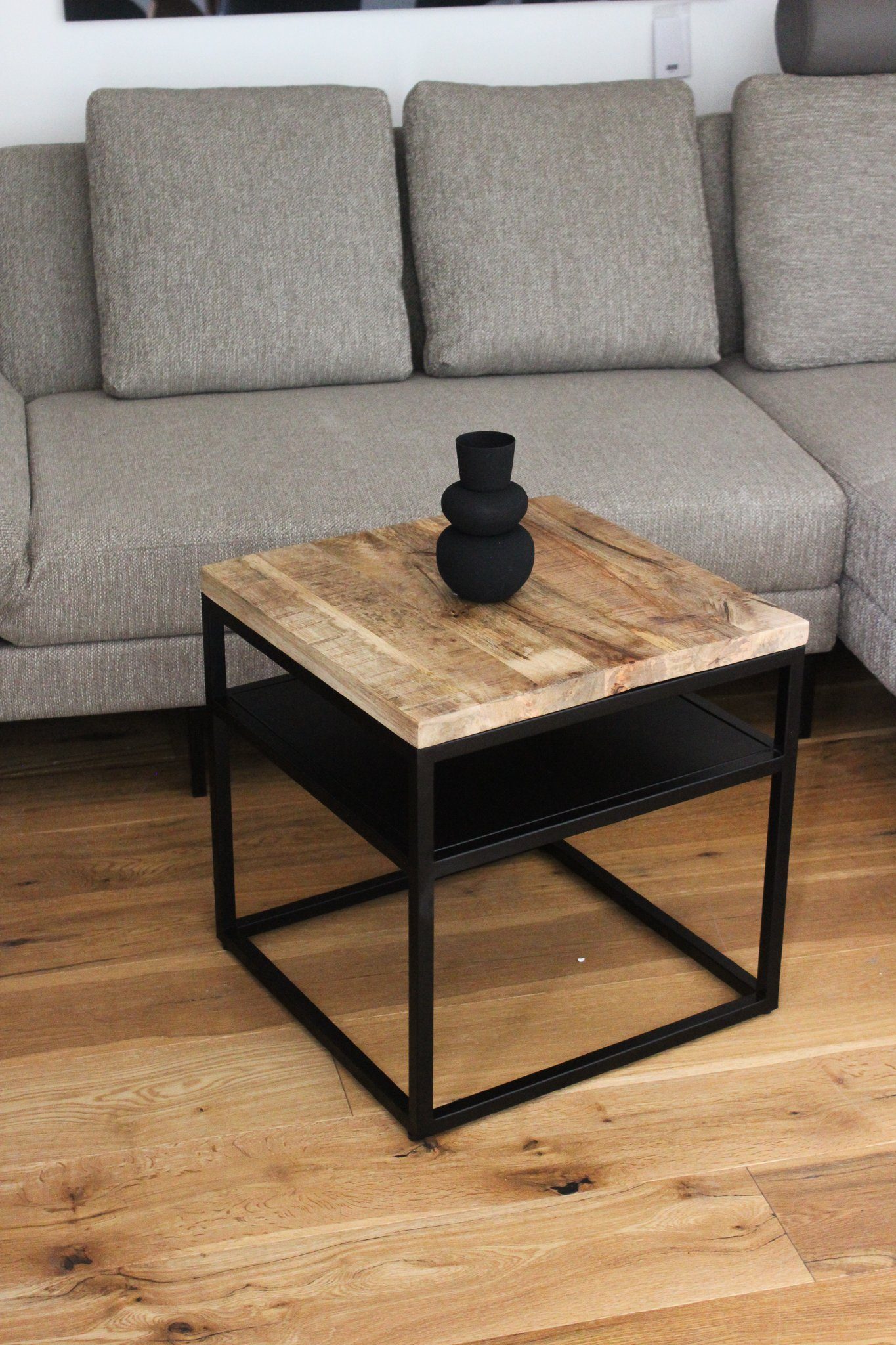 yoli living Couchtisch Couchtisch Industrial mit Ablage