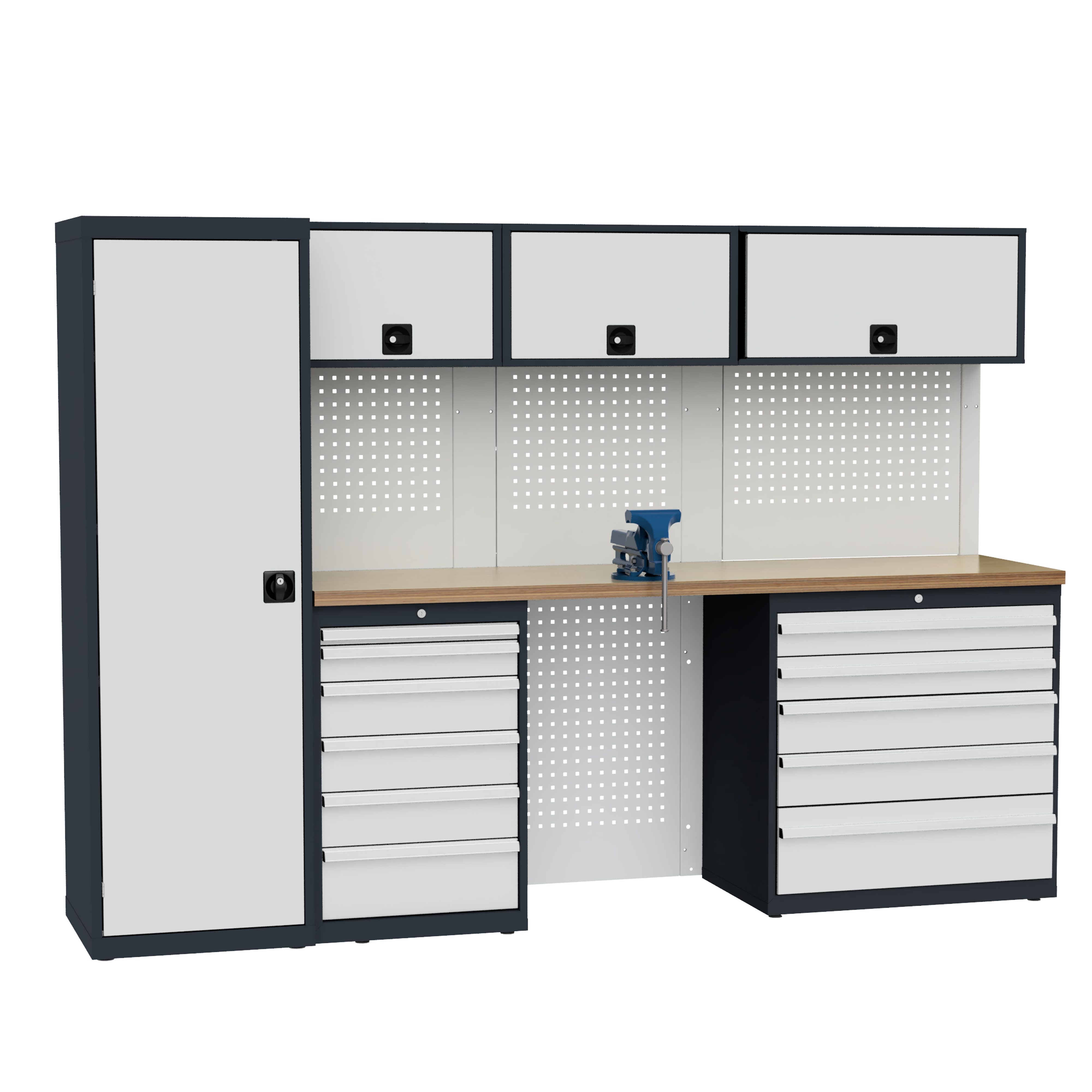 Simplaflex Werkstatt-Set Simplaflex Werkstatt Set - BxTxH: 2800 x 600 x 1950 mm, BxTxH: 280 x 60 x 195 cm