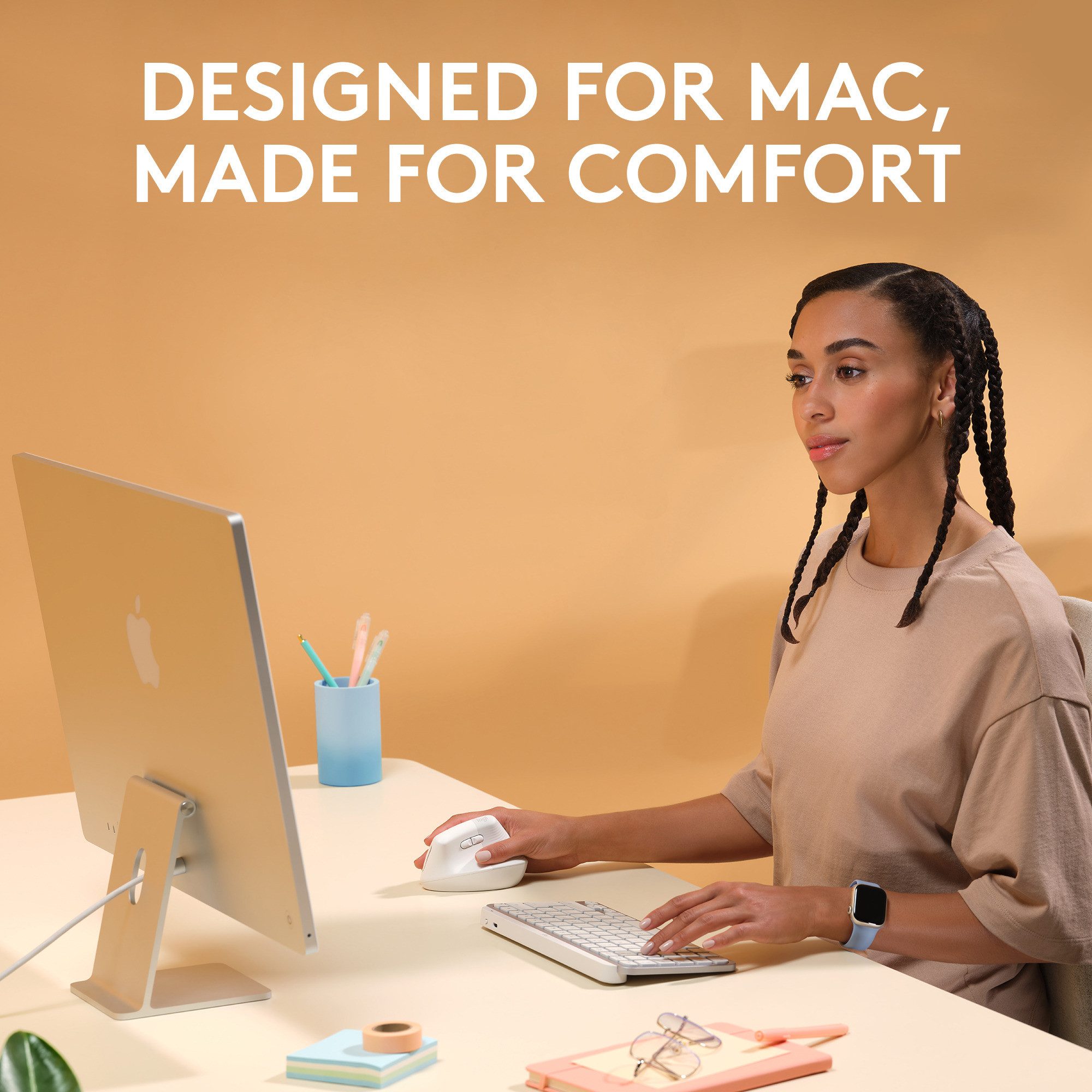 Logitech Logitech Lift für Mac, Maus, (Bluetooth, Maus (Funk)