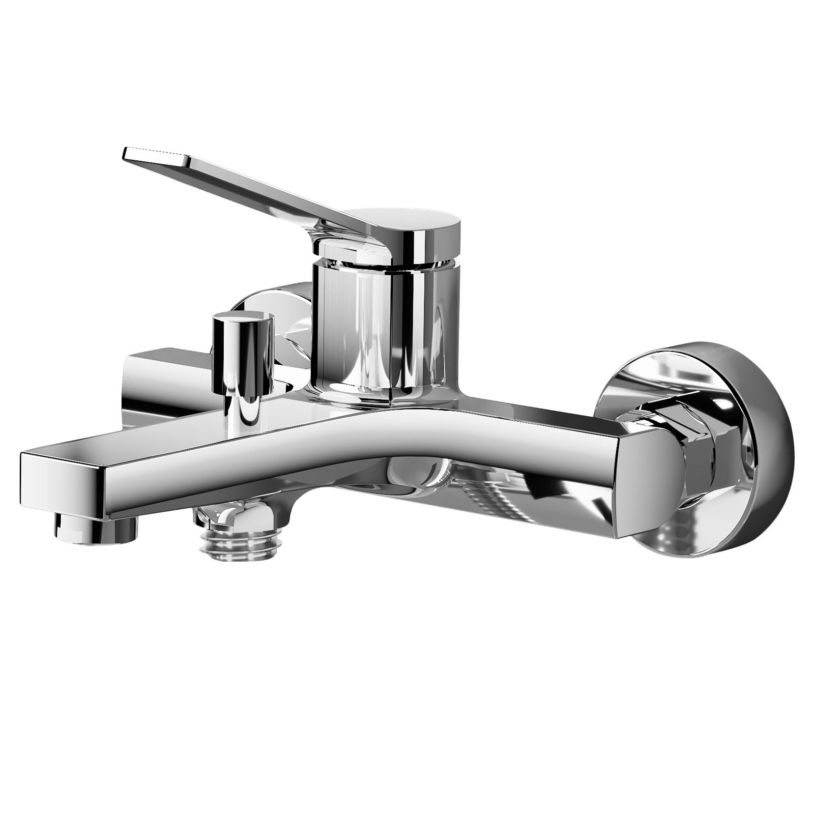 EMKE Duscharmatur Badewannenarmatur Смесители для ванны Einhand-Brausebatterie Schwarz/Chrom