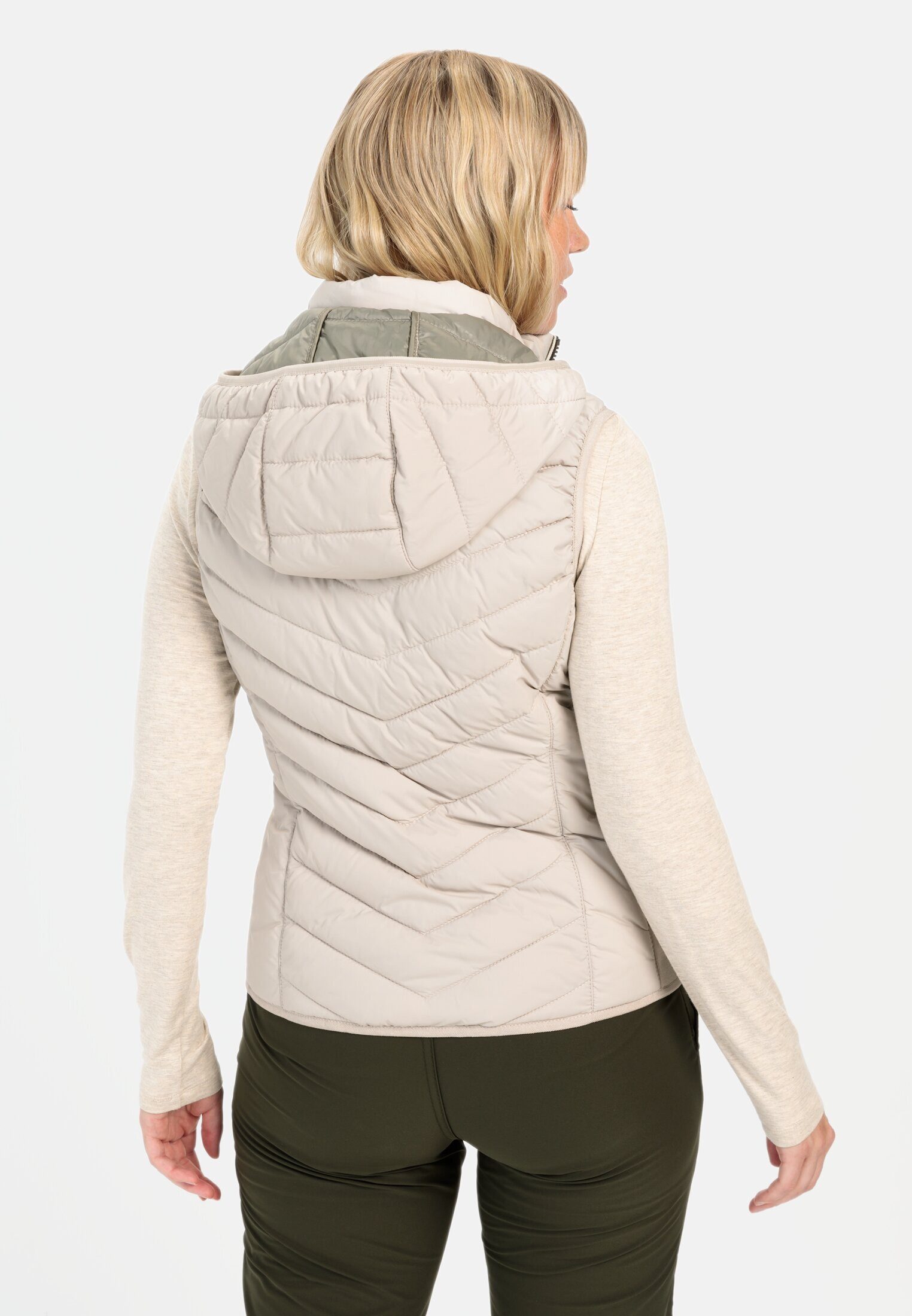 camel active Steppweste aus recyceltem Polyester ärmellos Stehkragen mit St günstig online kaufen