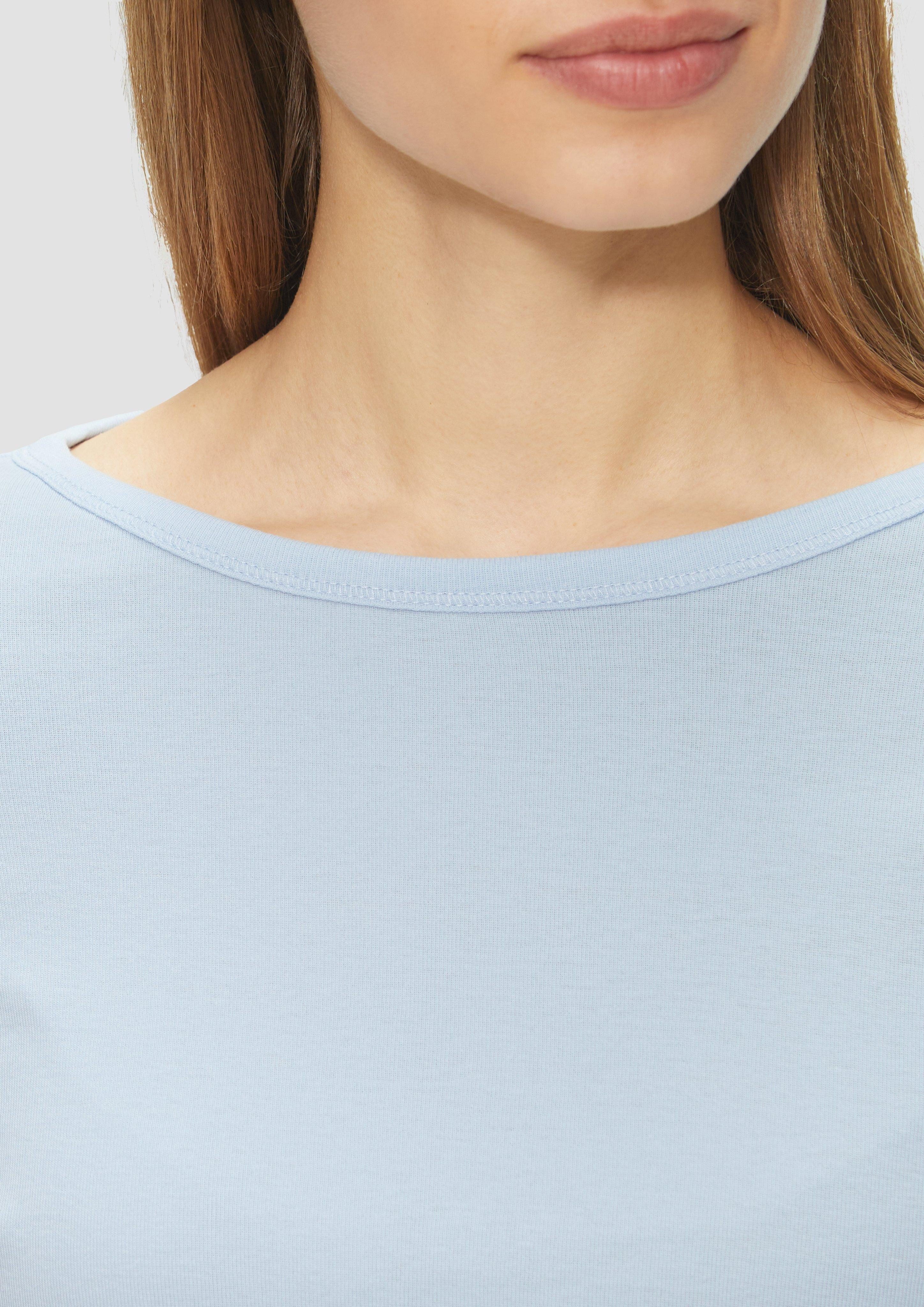 s.Oliver Langarmshirt Baumwoll-Longsleeve im Slim Fit günstig online kaufen