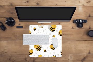 MuchoWow Gaming Mauspad Kinder - Muster - Biene (1-St), Mousepad mit Rutschfester Unterseite, Gaming, 40x40 cm, XXL, Großes